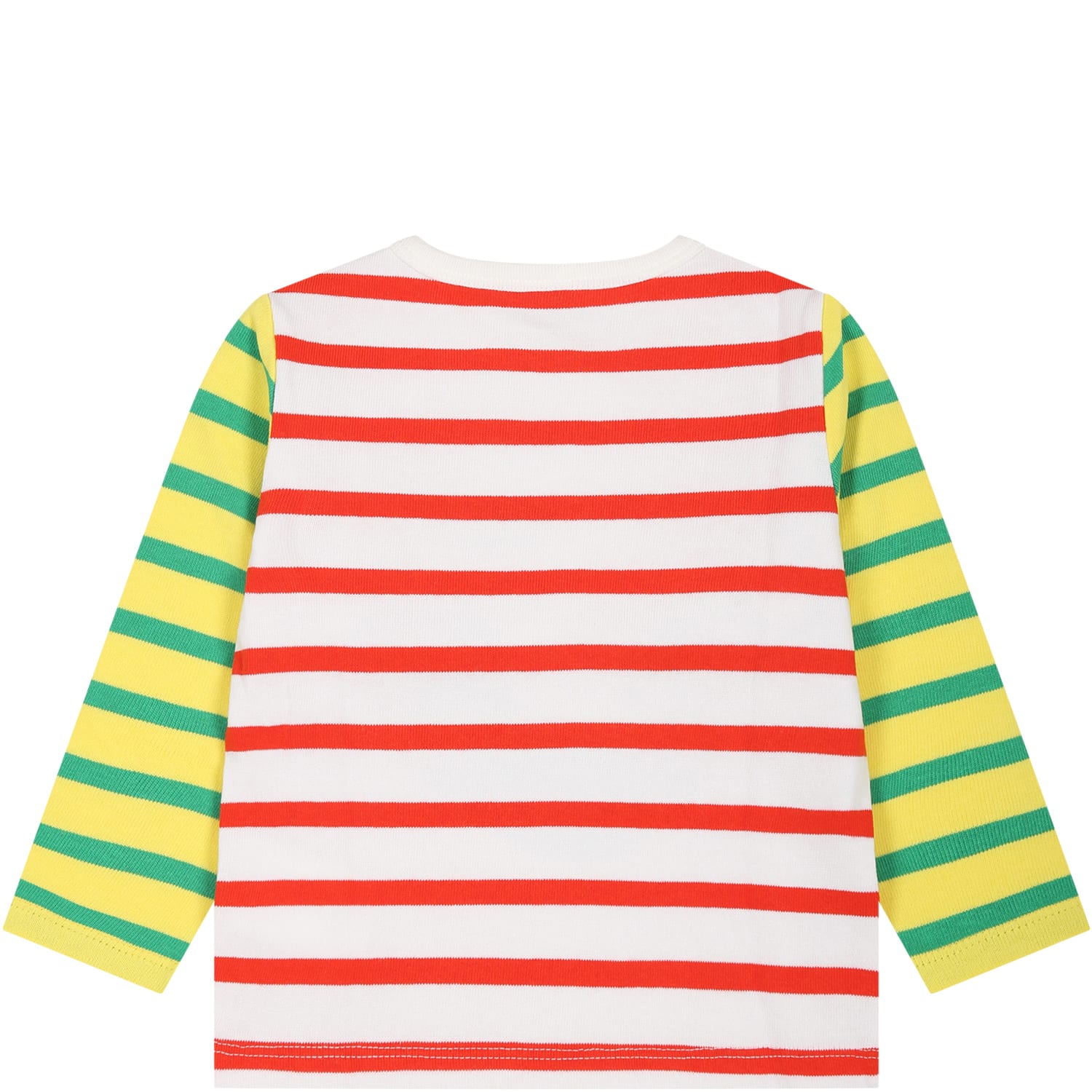 Shop Stella Mccartney White T-shirt For Baby Boy With Multicolor Prints