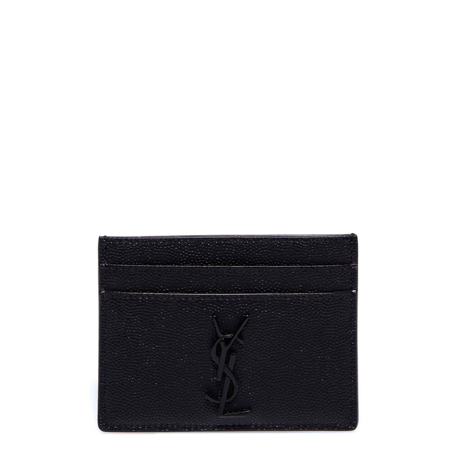 Shop Saint Laurent Wallet In Nero