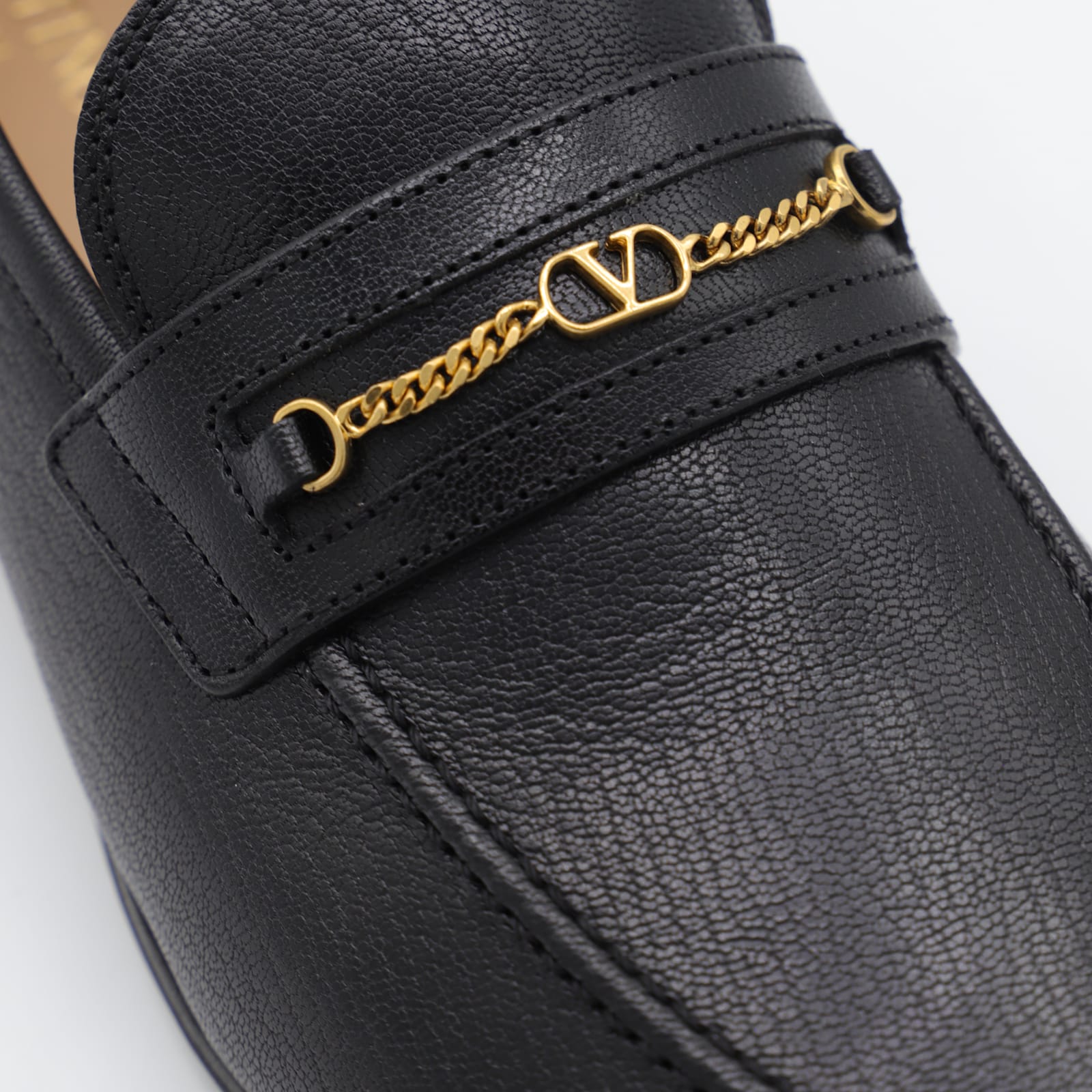 Valentino Flat Shoes Blacks And Greys In Black