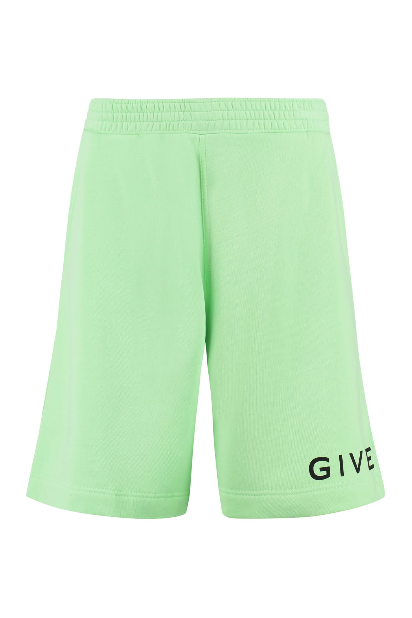 Givenchy Logo Print Sweatshorts In Green