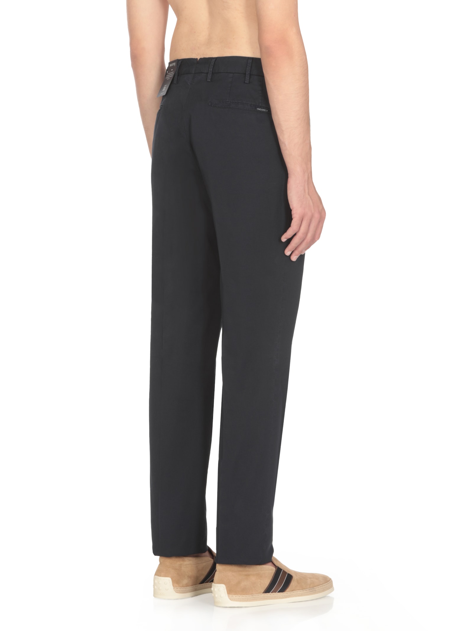 Shop Incotex High Comfort Trousers In Blue