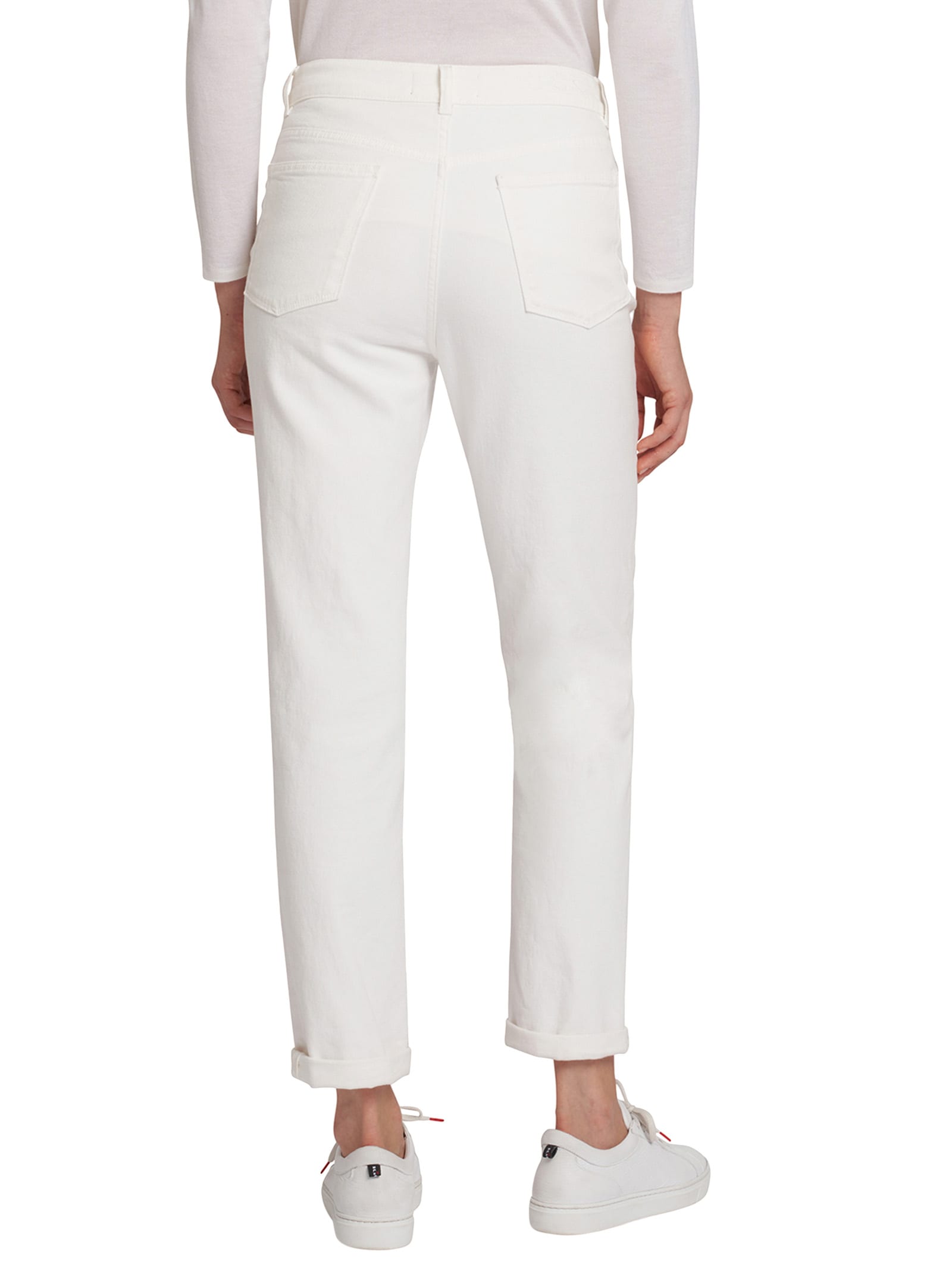 Shop Kiton Trousers Cotton In White