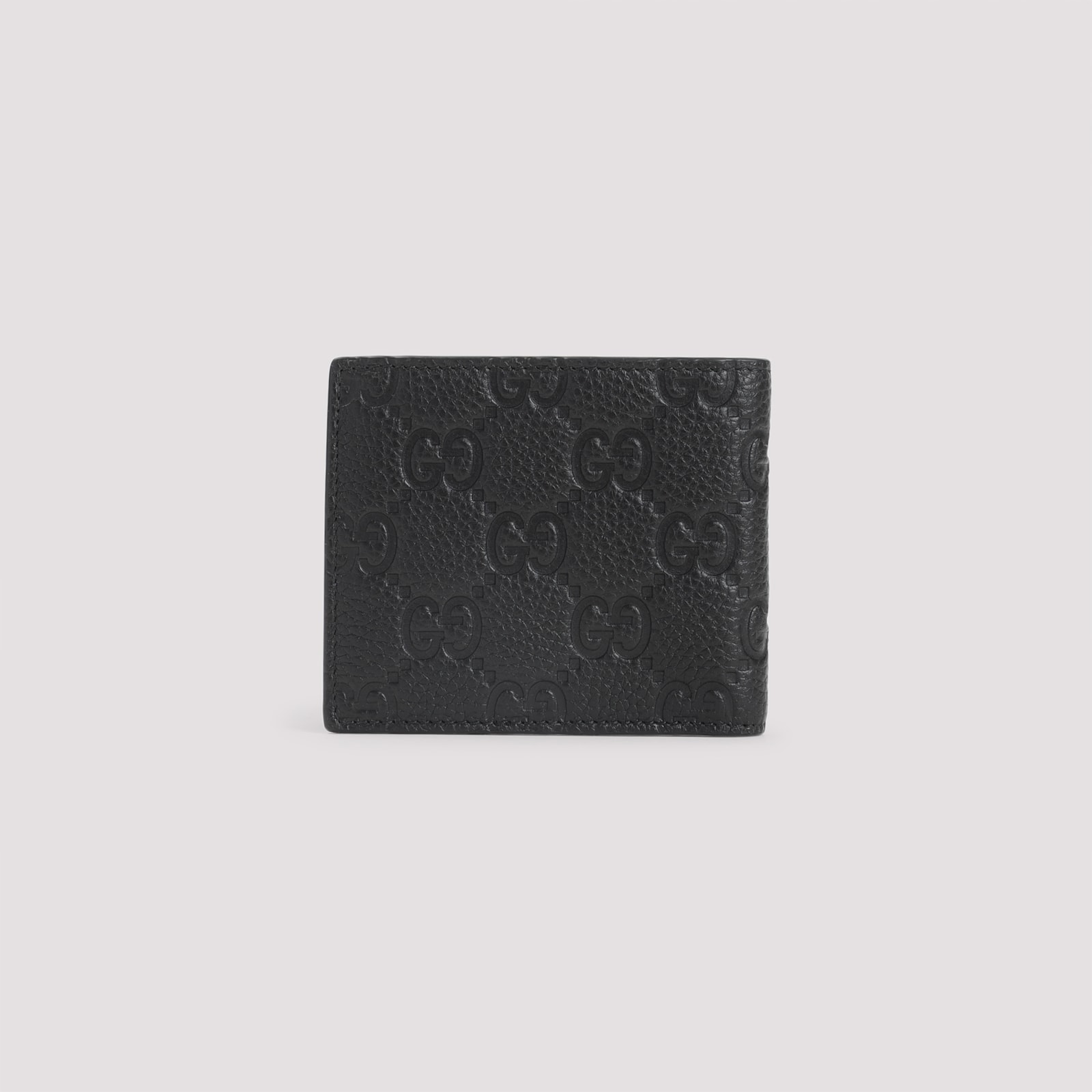 Gucci Gg Rubber-effect Bi-fold Wallet In Black