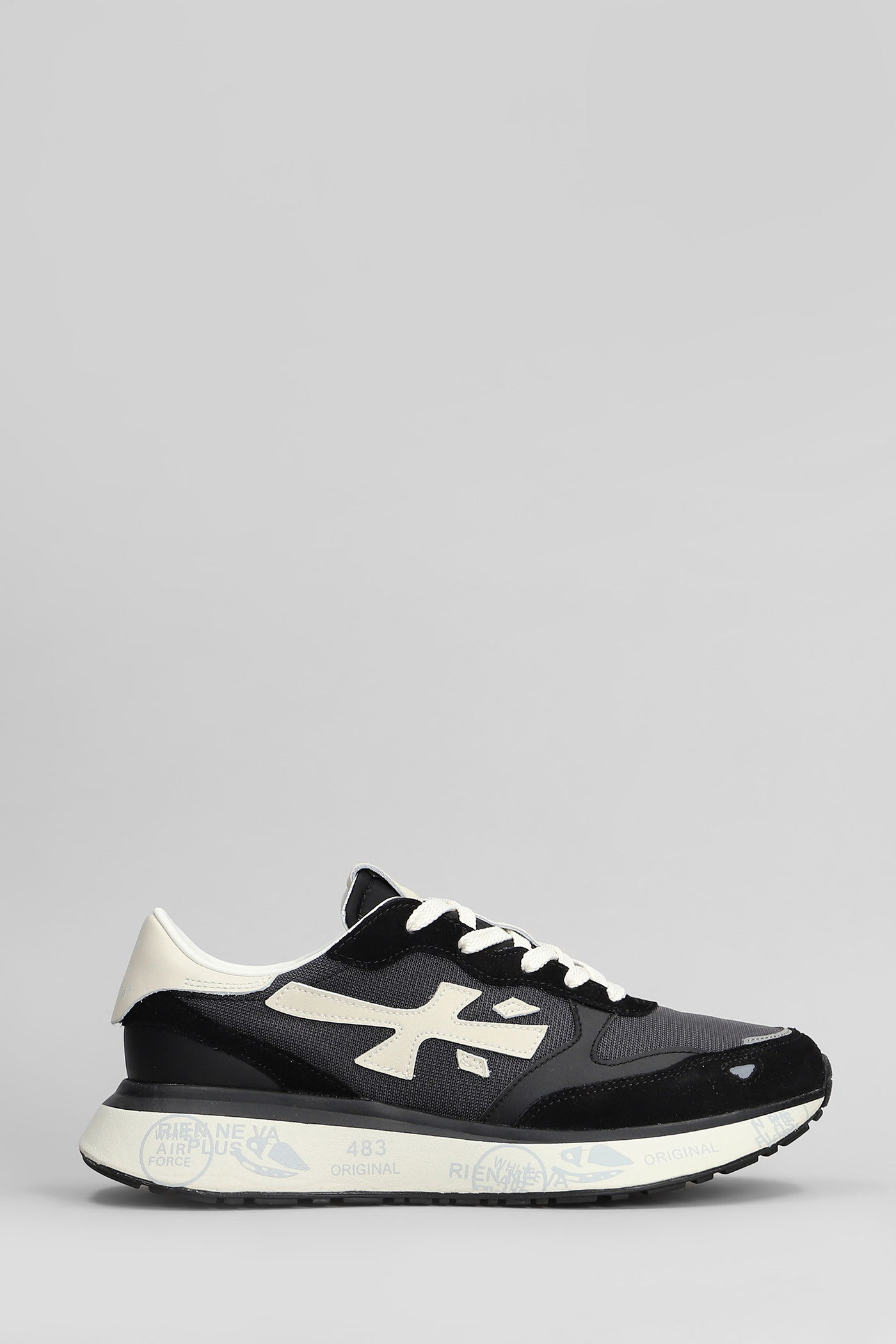 Lauryn Sneakers In Black Suede And Fabric