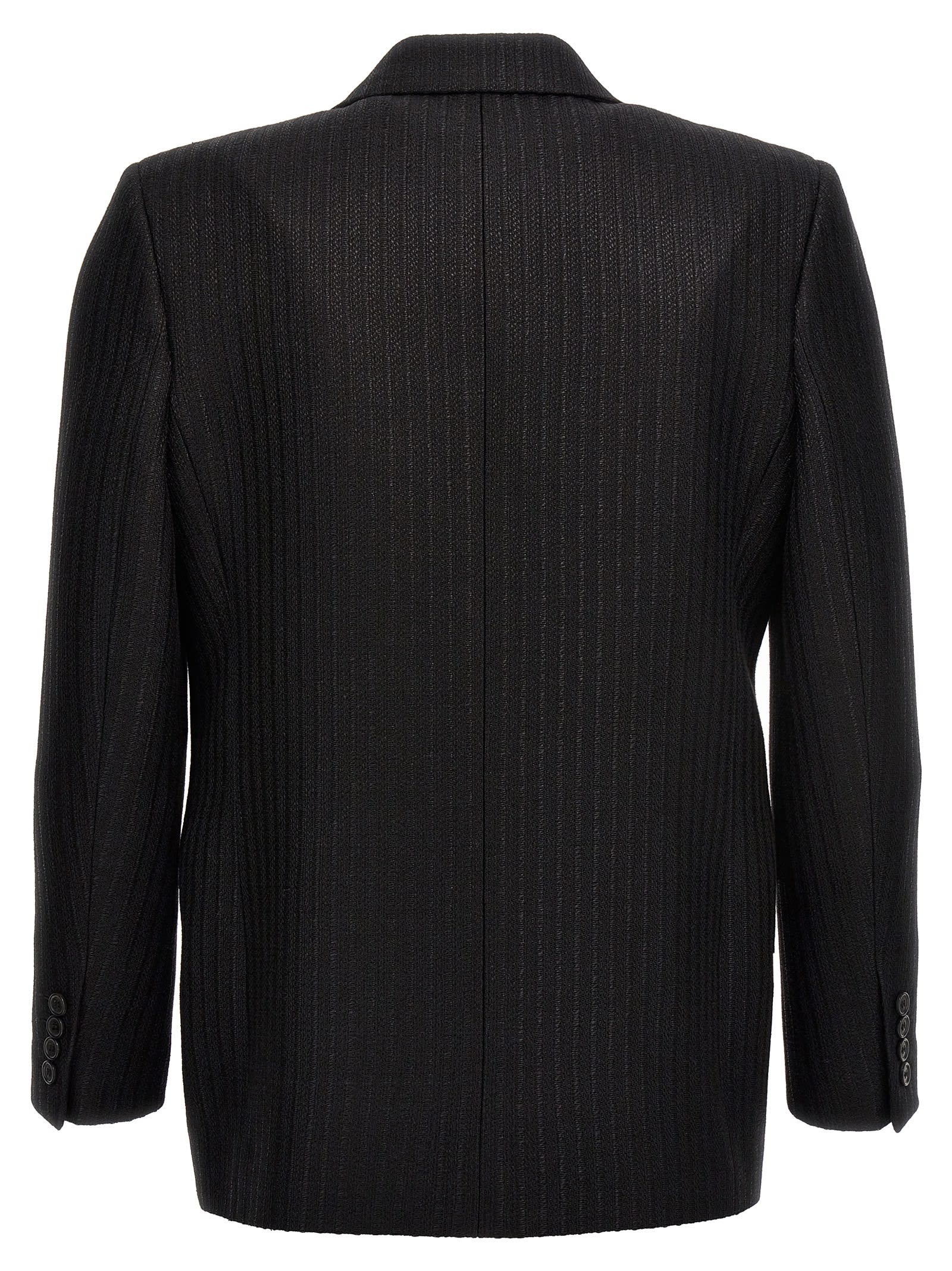 Saint Laurent Single-breasted One Button Jacket In Black