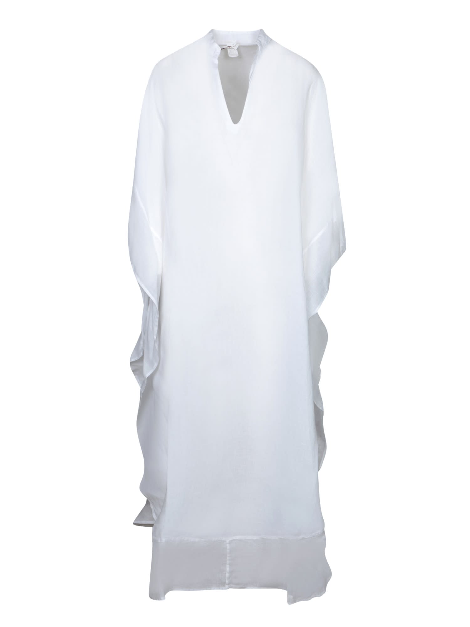 White Linen Kaftan Dress