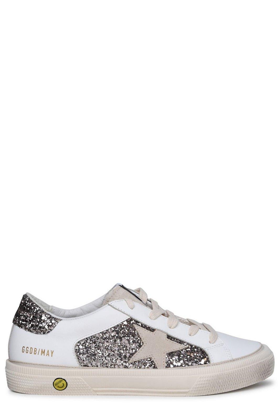Golden Goose N May Star Glittered Sneakers