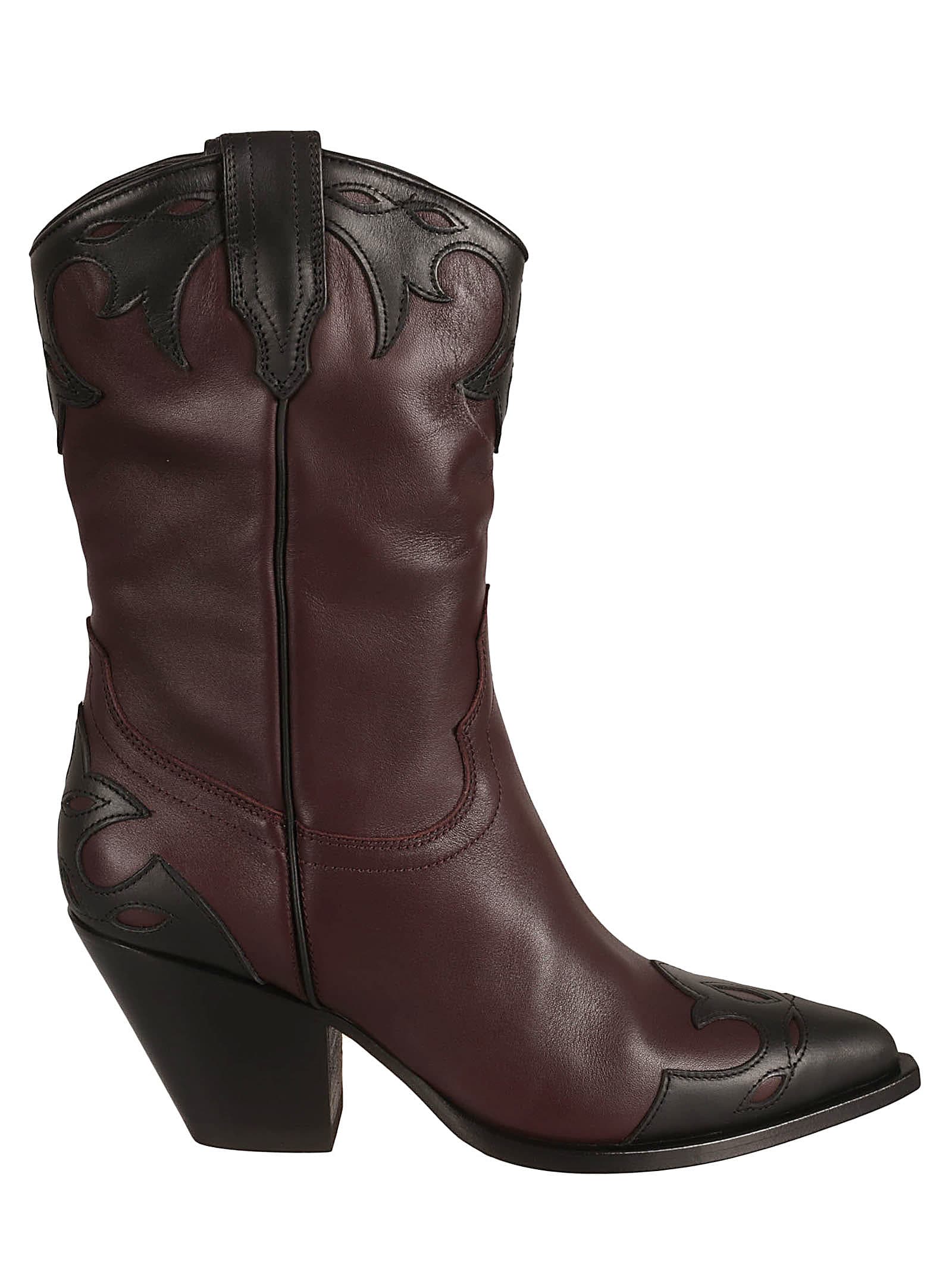 Sonora Nappa Knee Boots In Brown/black
