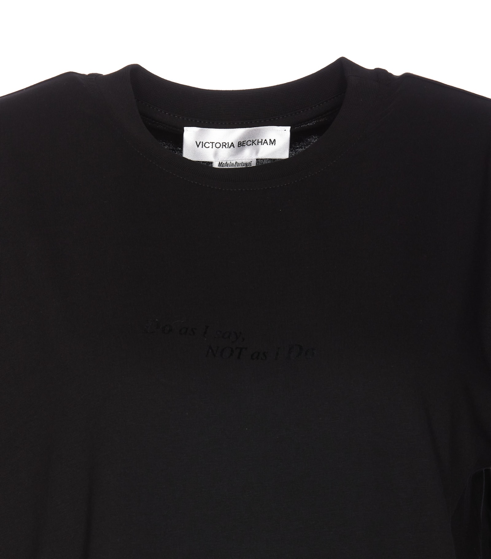 Shop Victoria Beckham Slogan T-shirt In Black