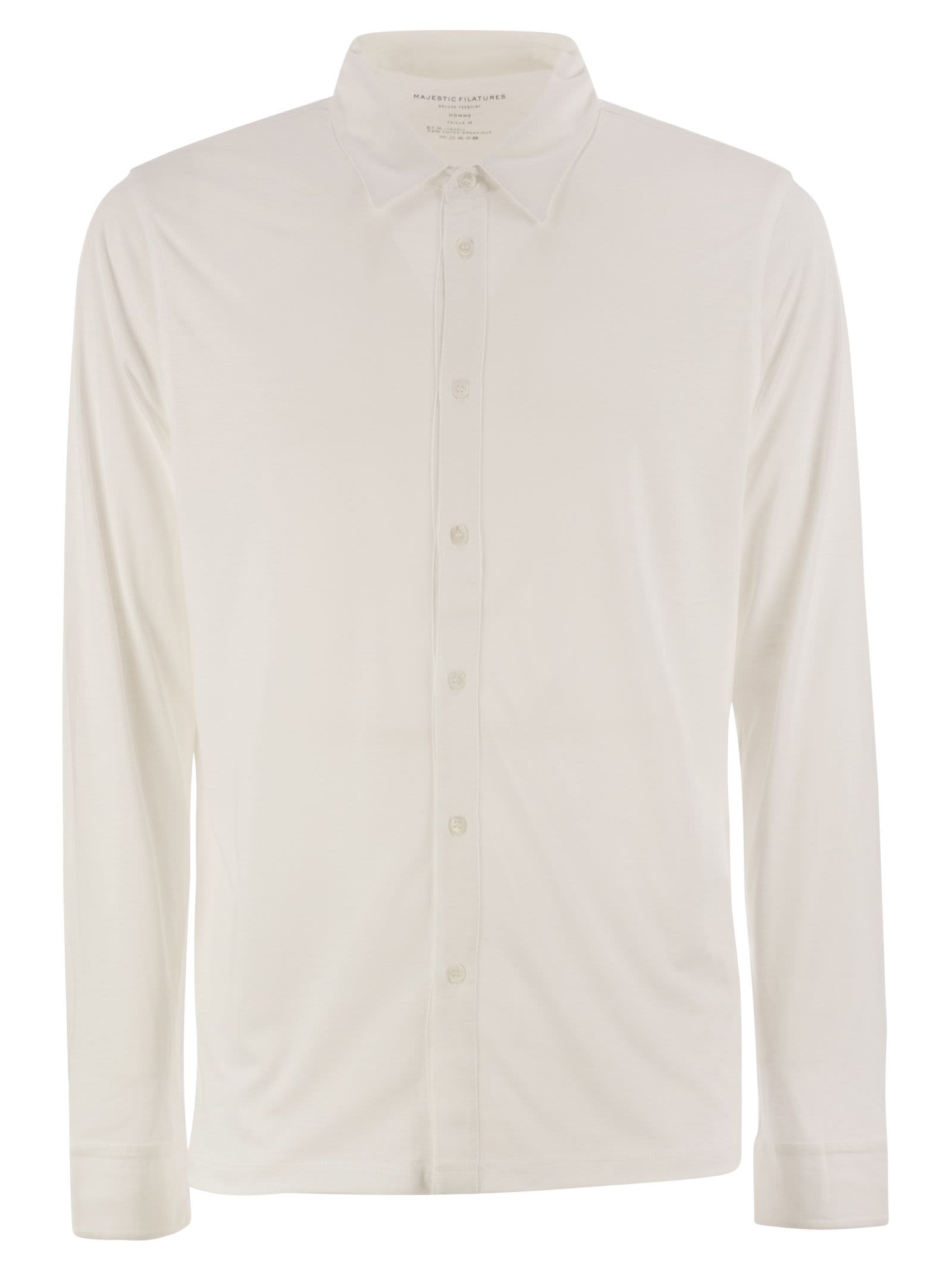 Long-sleeved Lyocell And Cotton Shirt
