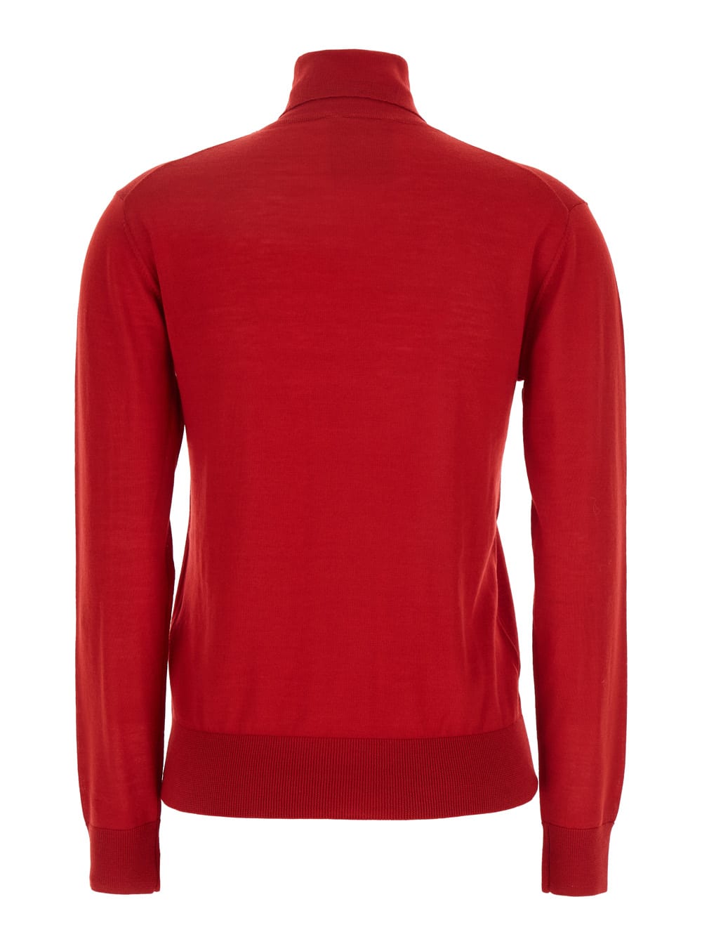 Shop Semicouture Red Turtleneck Sweater In Wool Woman