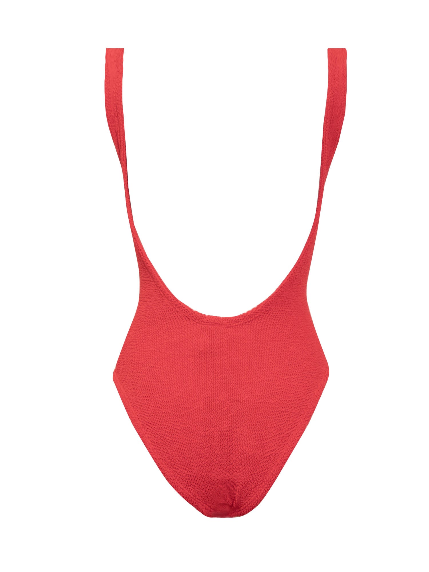 Shop Hunza G Square Neck Swim In Red