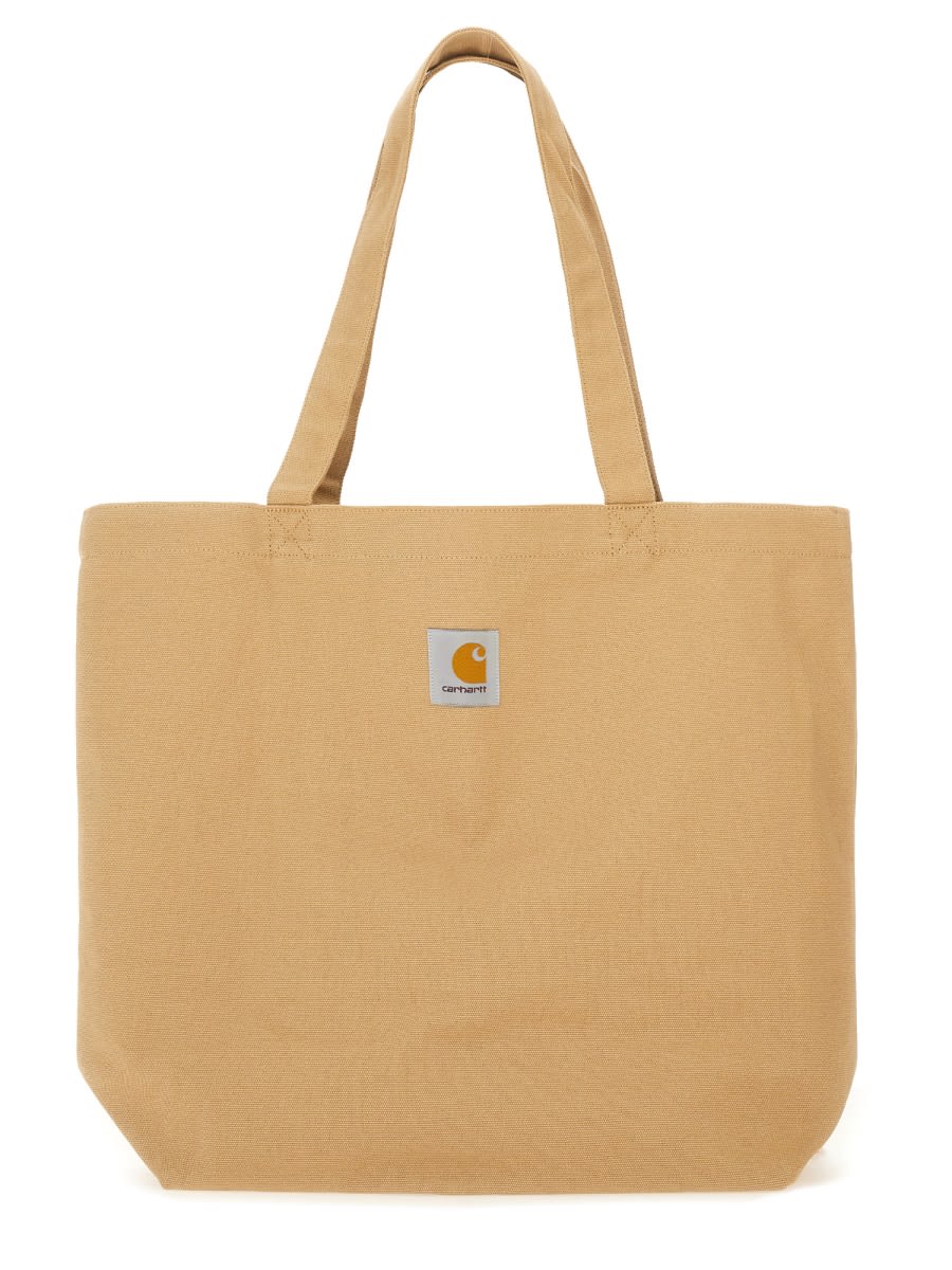 Carhartt Graphic Canvas Tote Bag In Brown