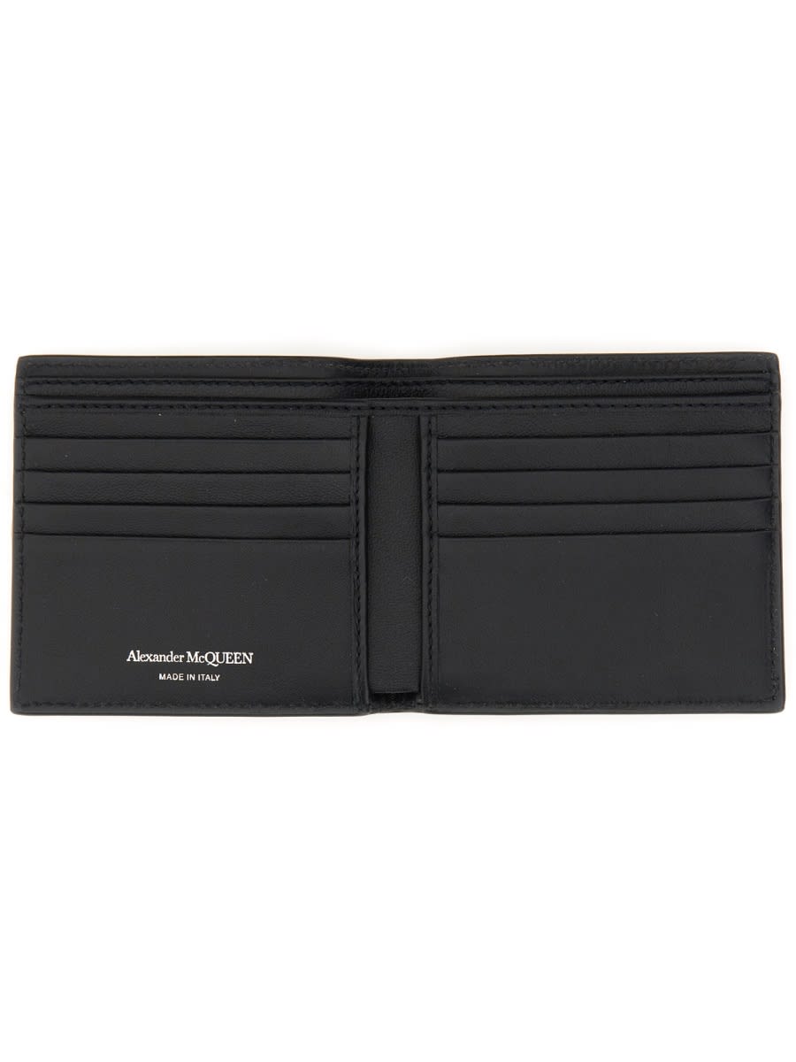 Shop Alexander Mcqueen Leather Wallet In Black