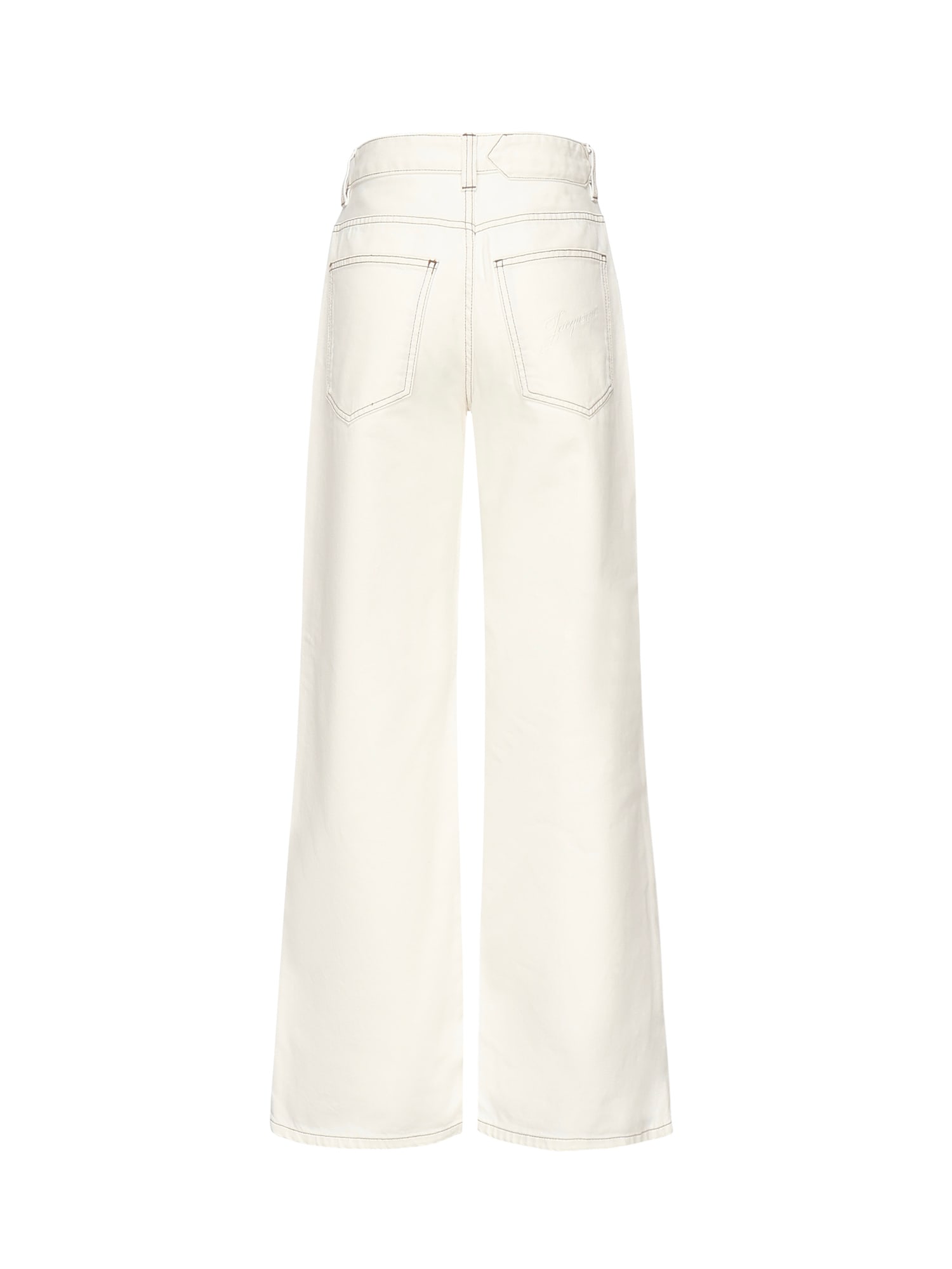 Jacquemus Flared Jeans In Neutral