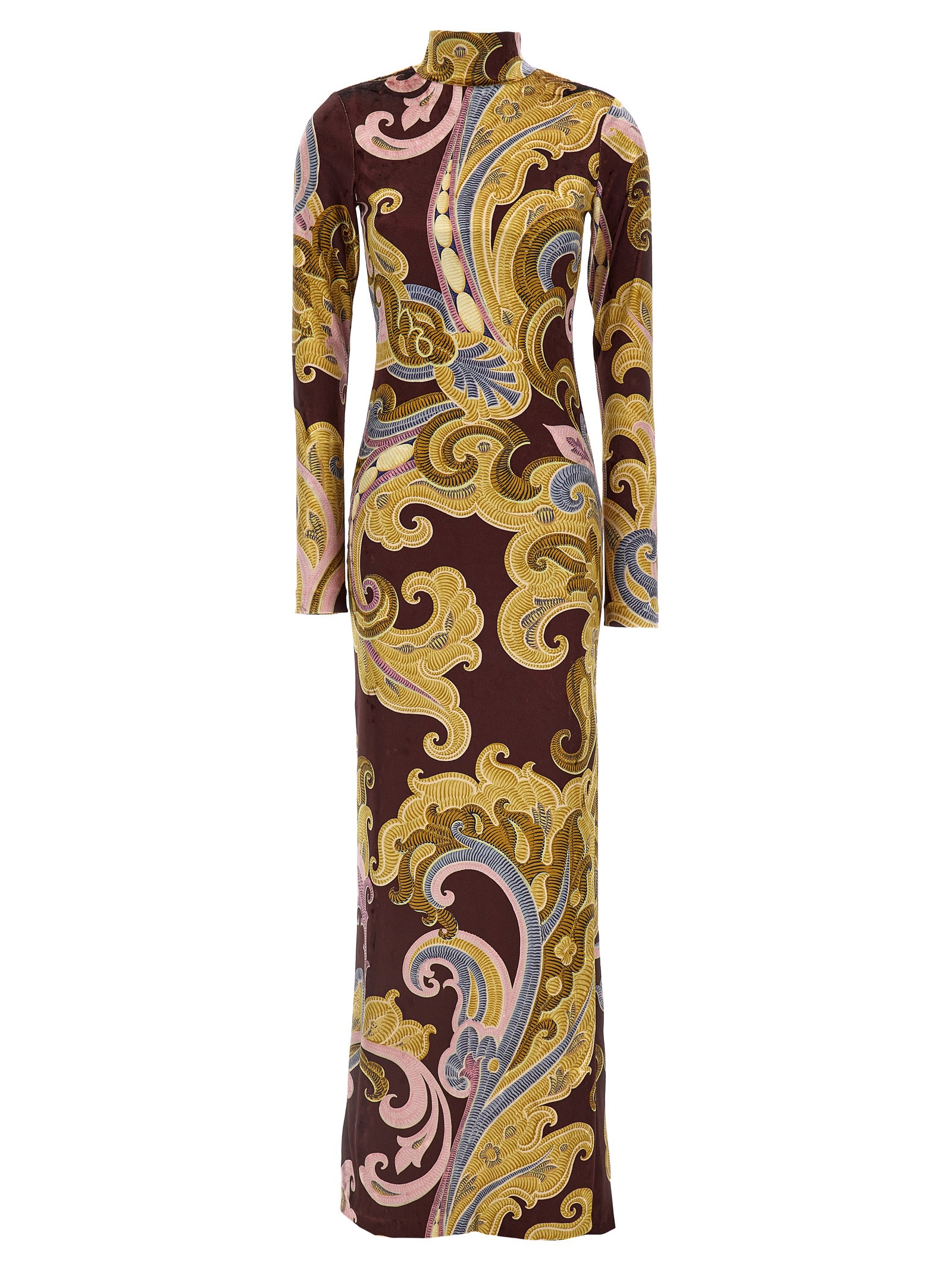 Shop Etro Paisley Chenille Dress In Multicolor