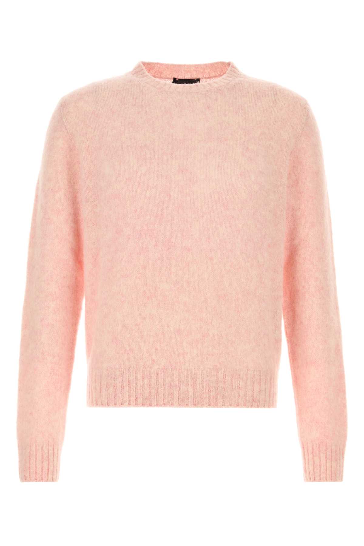 Melange Pastel Pink Wool Sweater