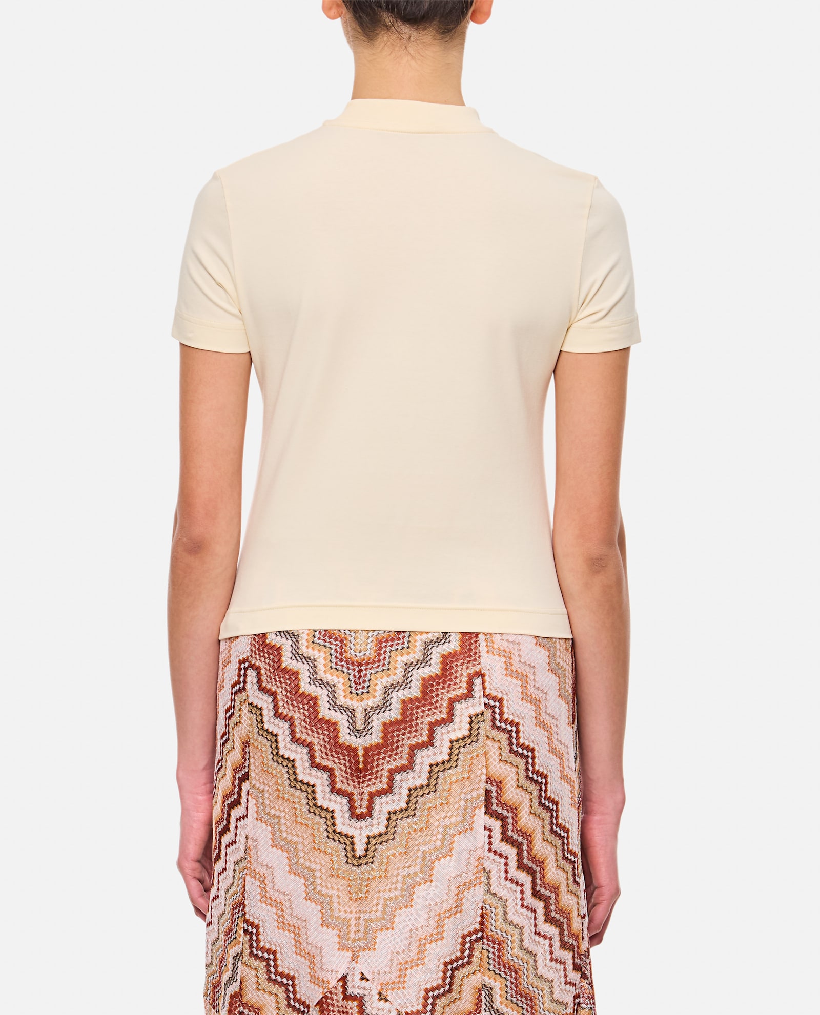 Jacquemus Gros Grain Crew Neck Cotton Blend Top In Neutral