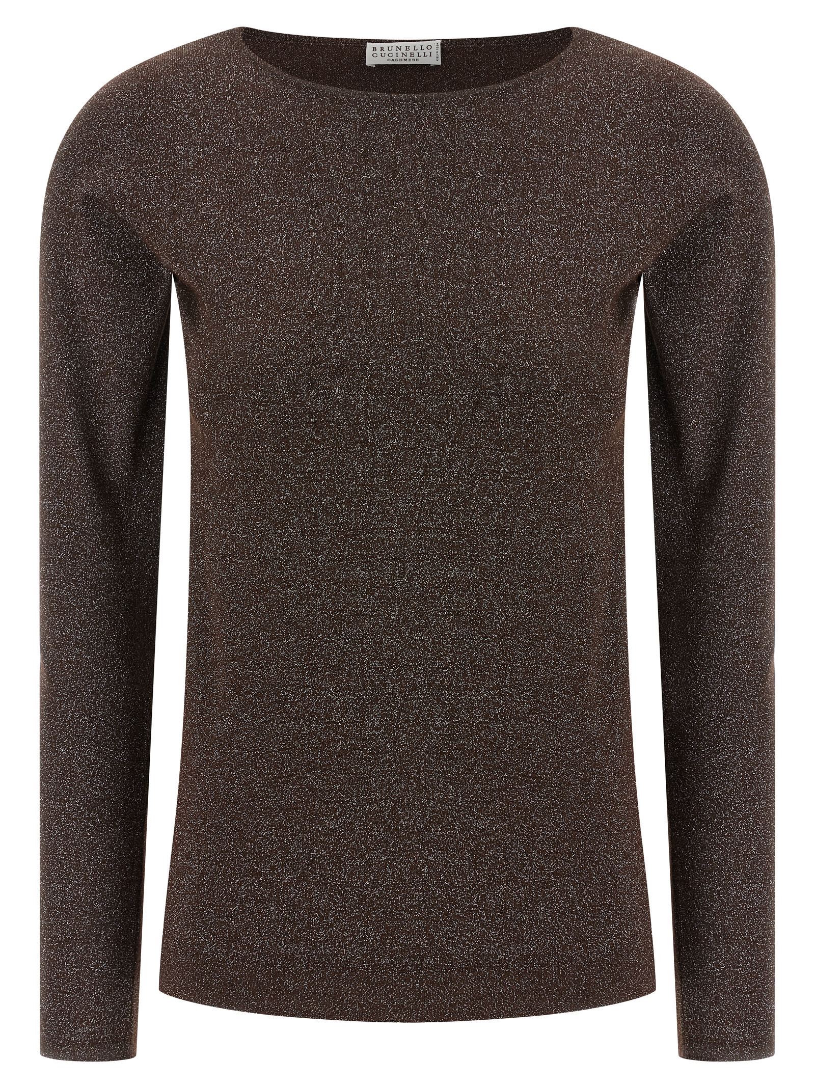 Brunello Cucinelli Lurex Sweater Sweaters And Cardigans Brown In Brown