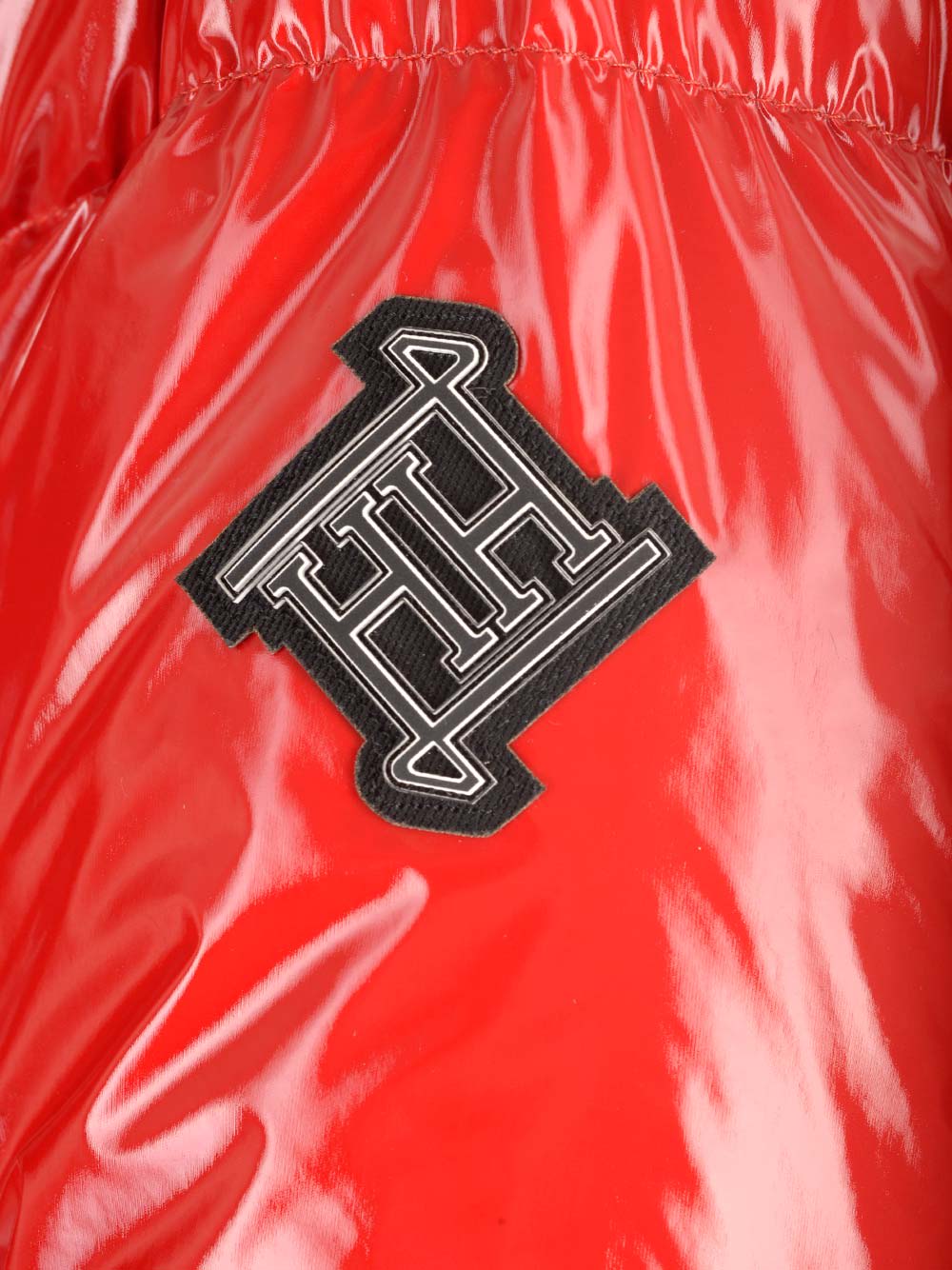 Herno Short Glossy Down Jacket In Red