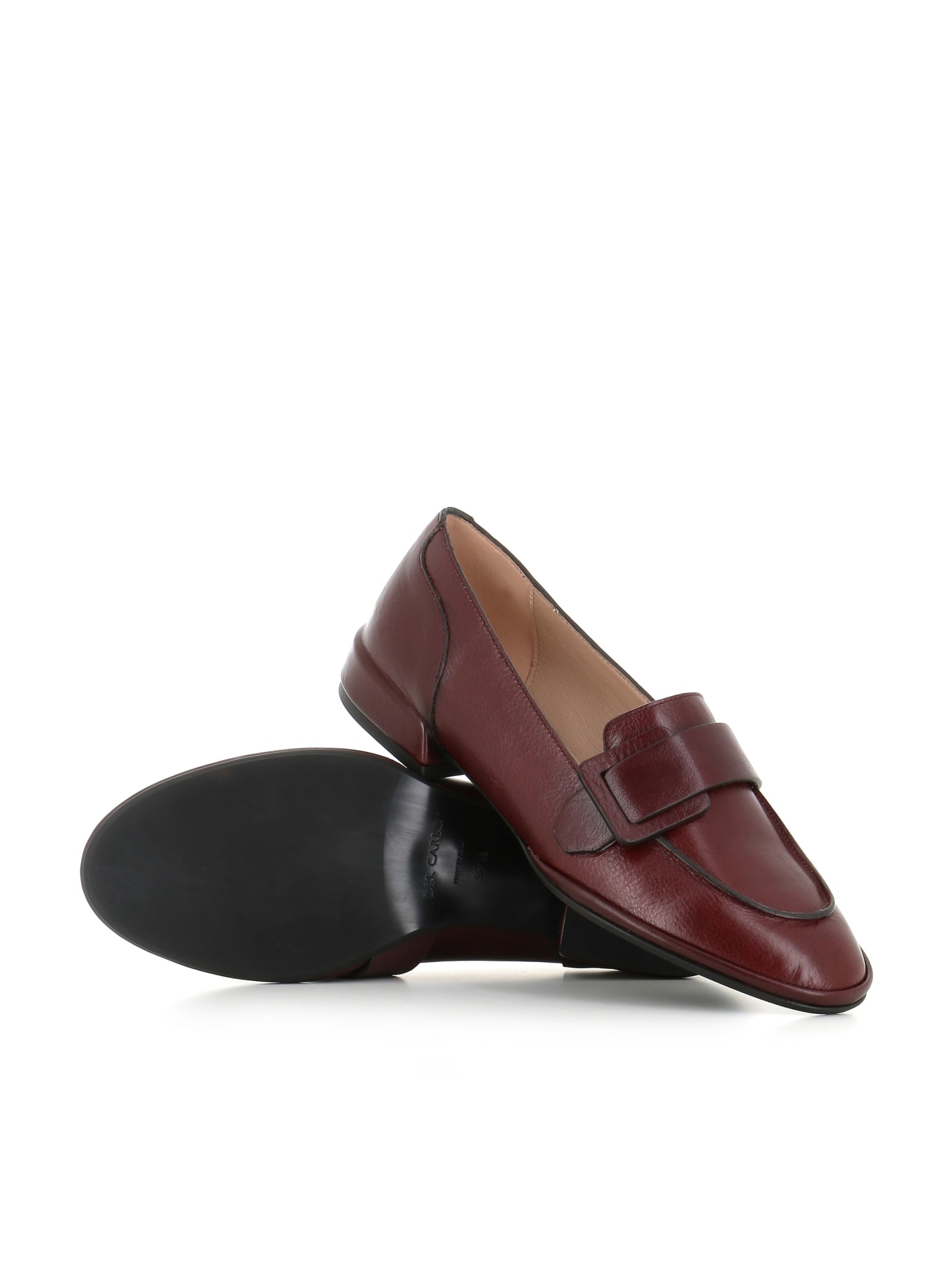 Shop Del Carlo Loafer 11805 In Bordeux