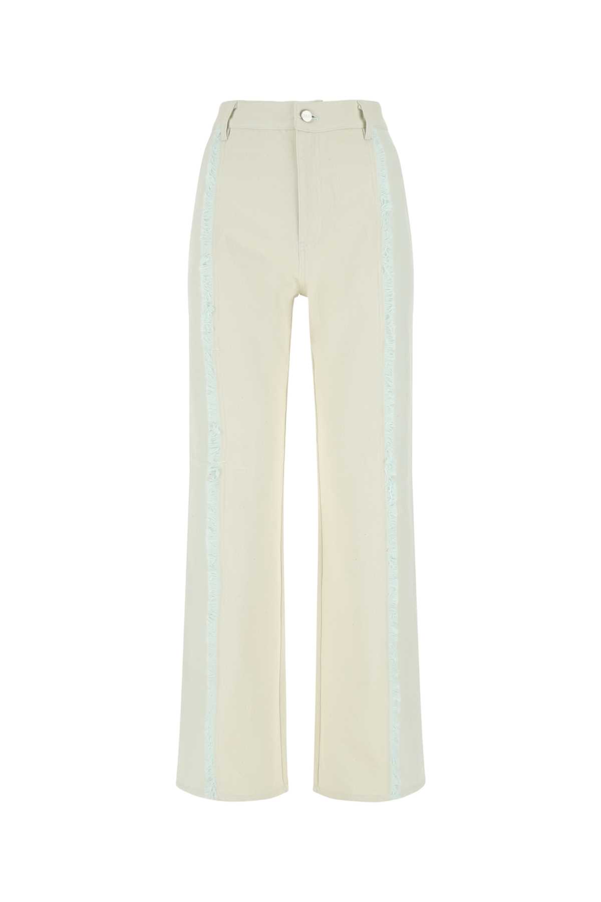 Shop Dion Lee Two-tone Denim Jeans In Clearbluenat