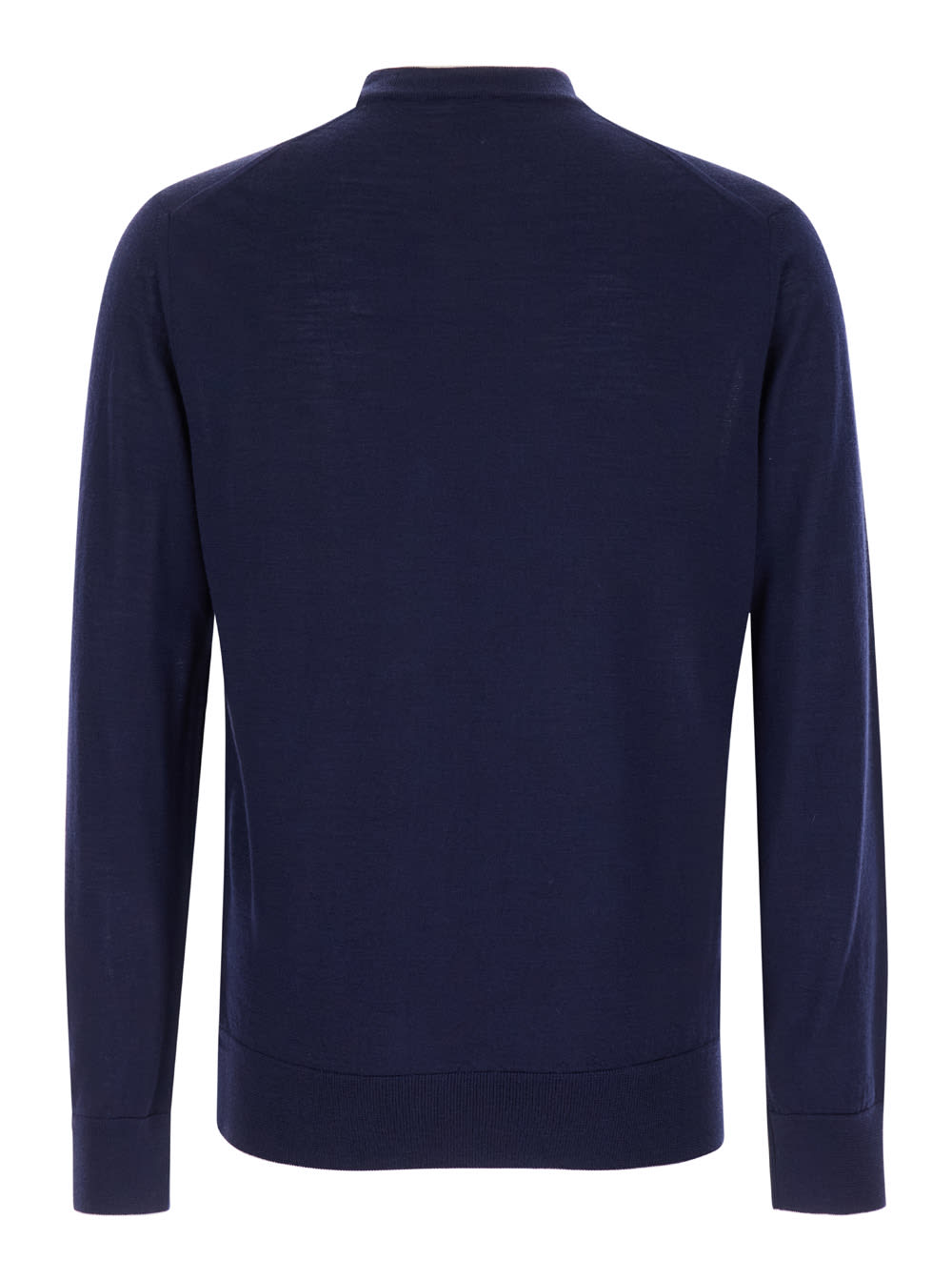 Shop Eleventy Blue Crewneck Sweater In Wool And Silk Man