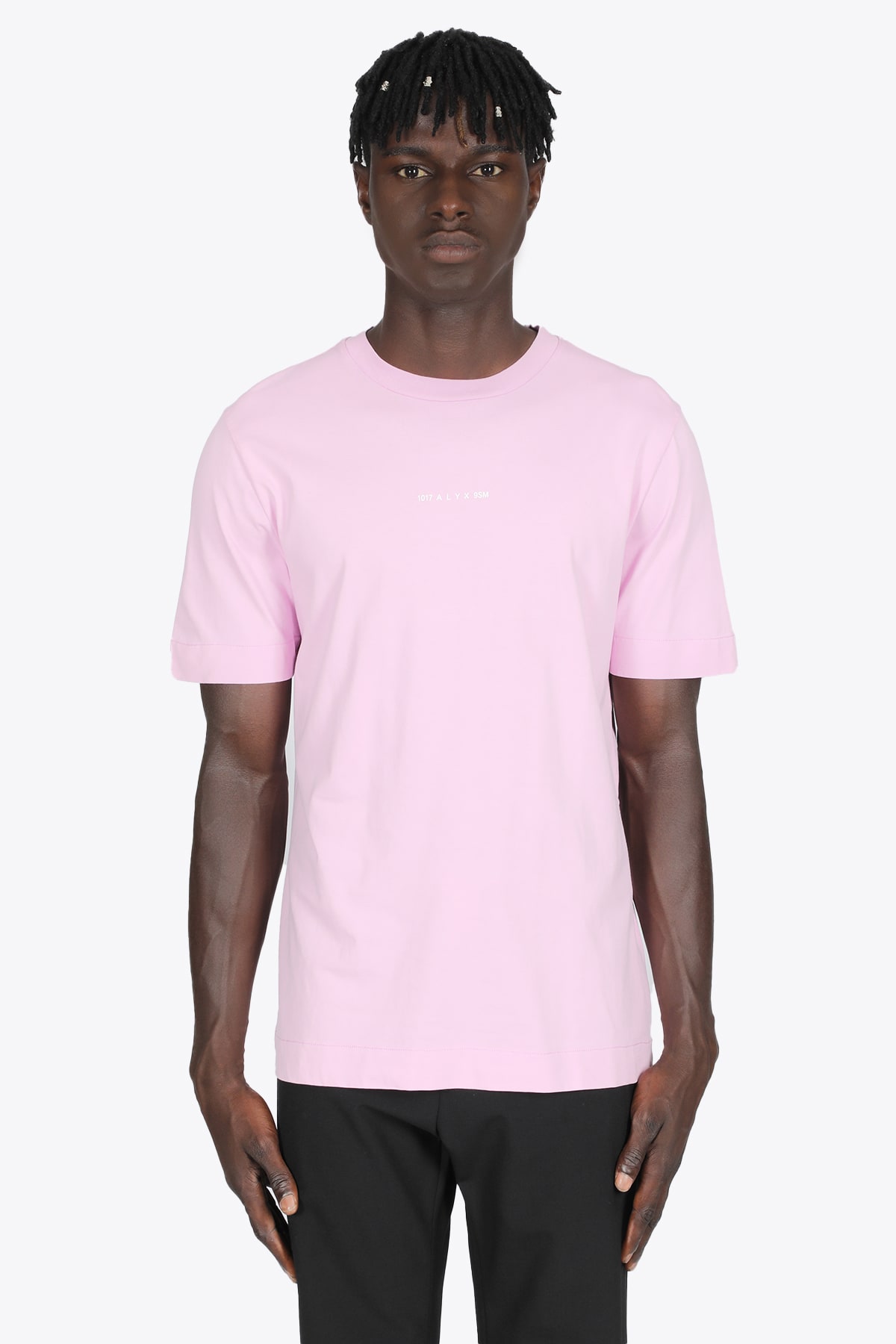 1017 ALYX 9SM Treated S/s T-shirt Tye-dye pink cotton t-shirt with logo