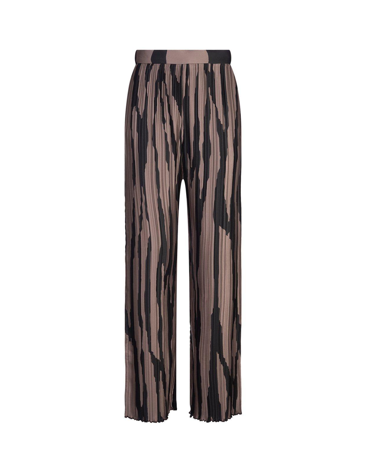 Abstract-printed Straight Leg Trousers