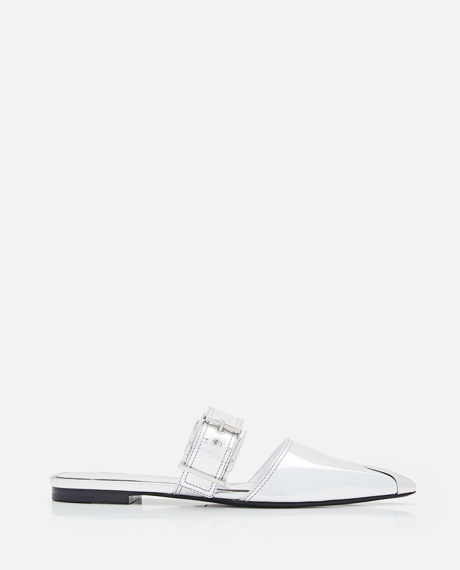 Alexander Mcqueen Mirror Pointed Open Back Sandals