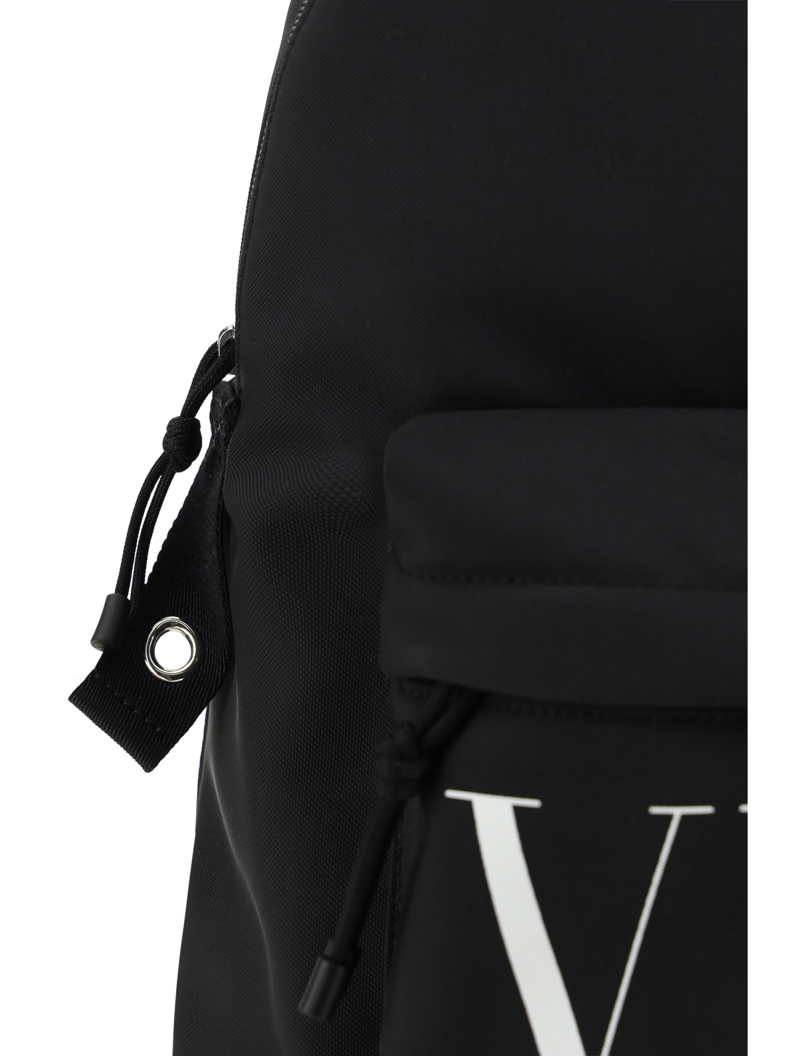 Shop Valentino Vltn Backpack In Nero/bianco