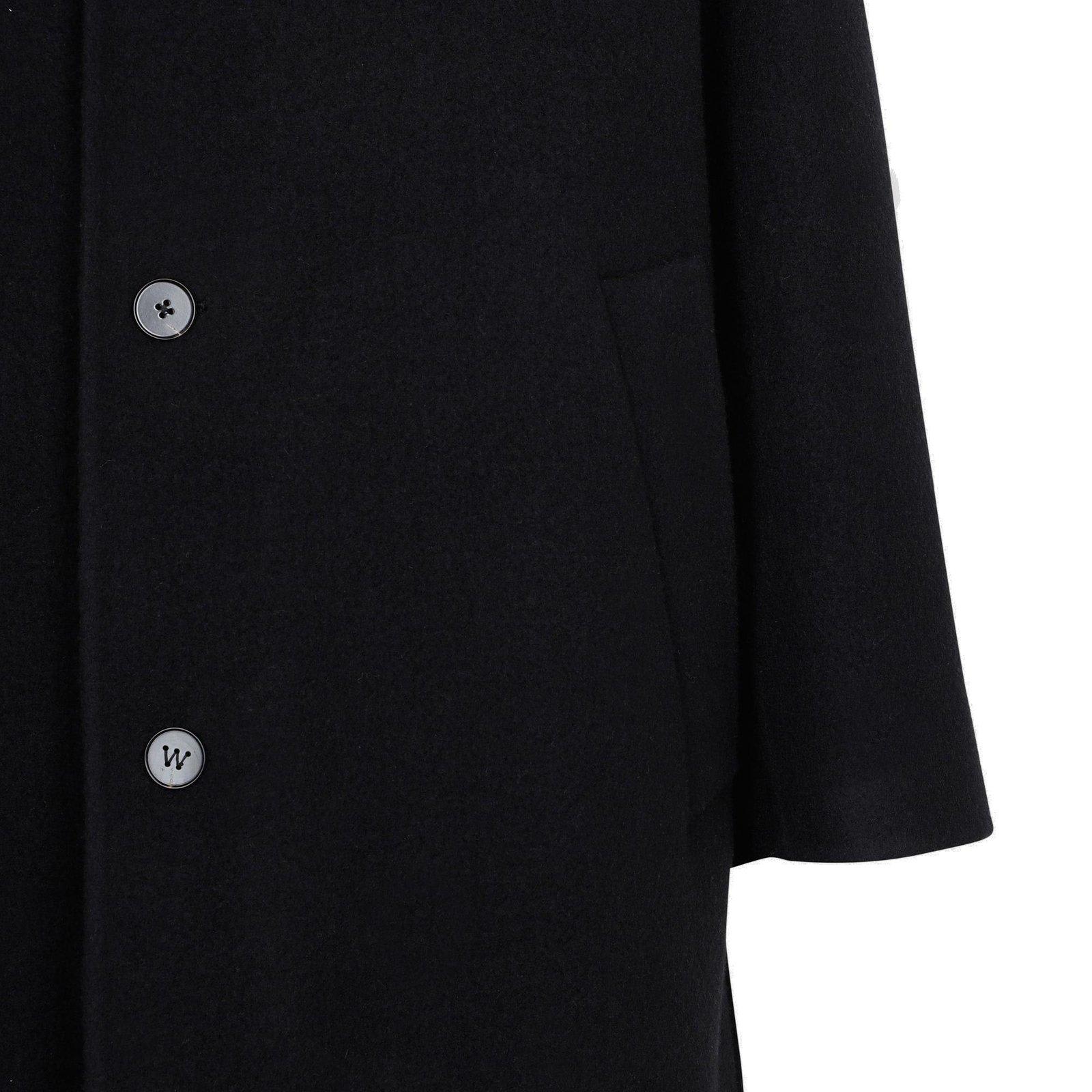 Shop Jil Sander Single-breasted Mid-length Coat In Black