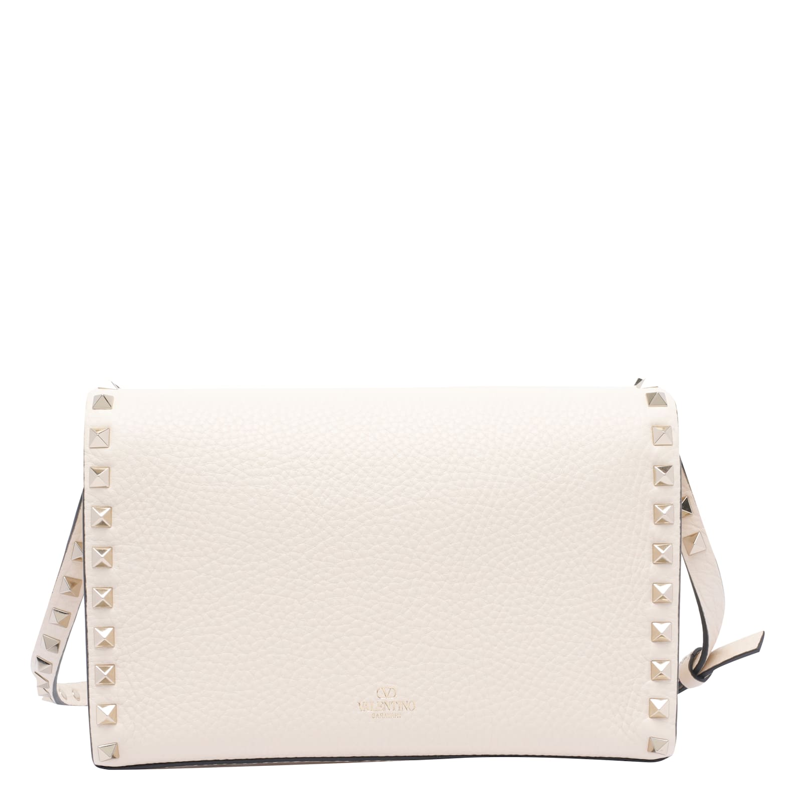 Valentino Rockstud Shoulder Bag In White