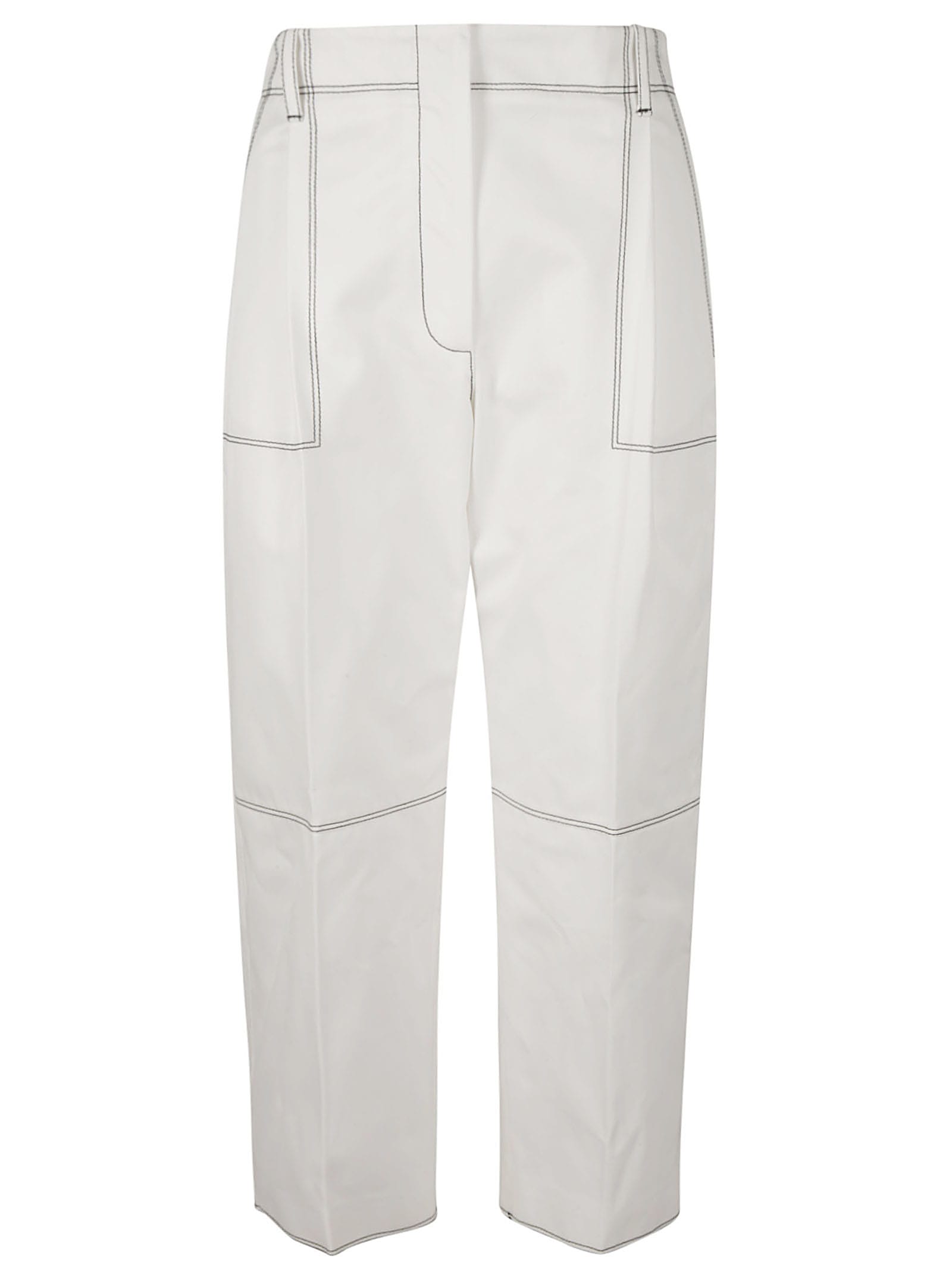 Alexander McQueen Exposed Stitching Cropped Trousers