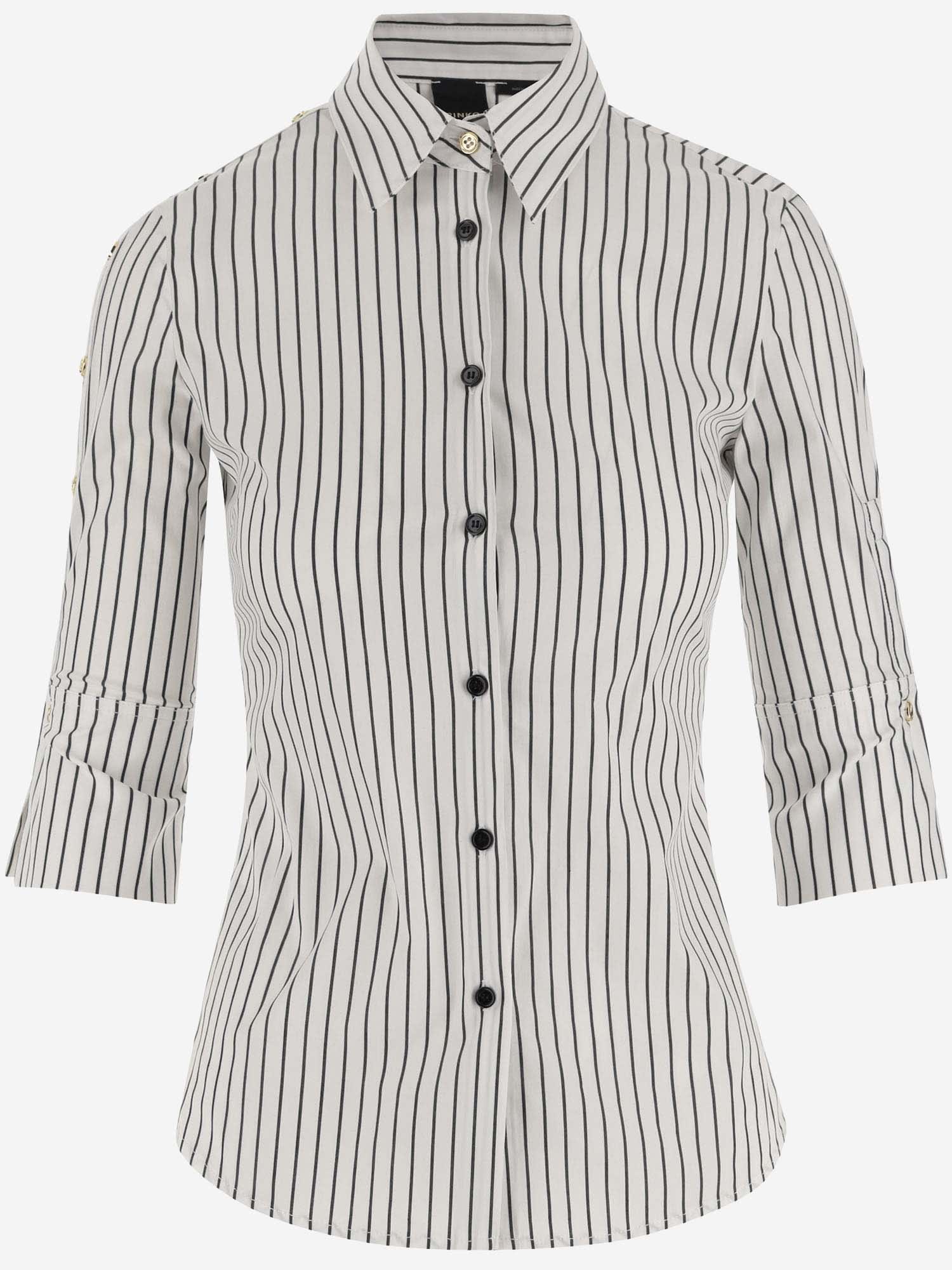 Striped Cotton Blend Shirt