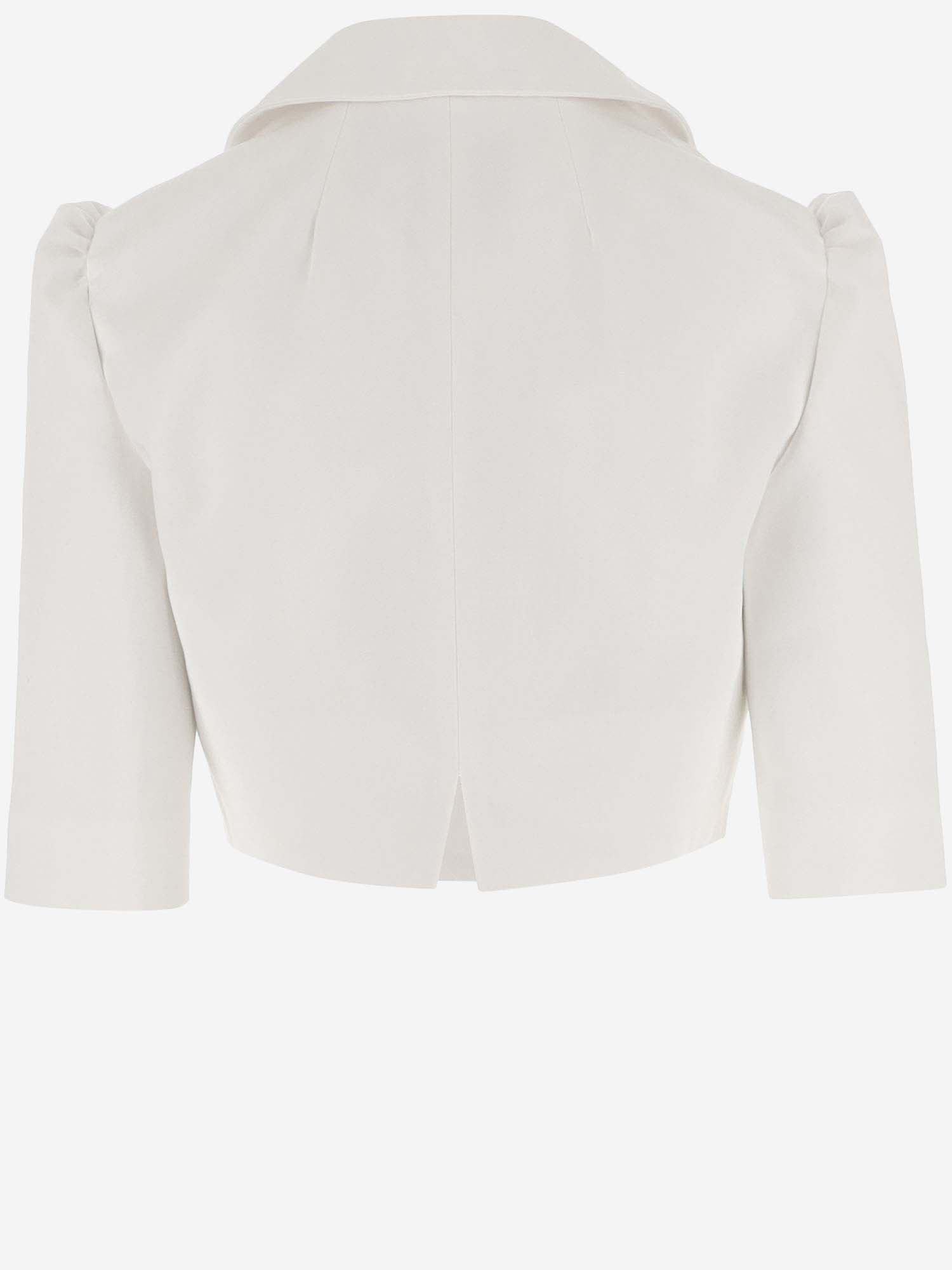 Shop Patou Cotton Crop Jacket In White