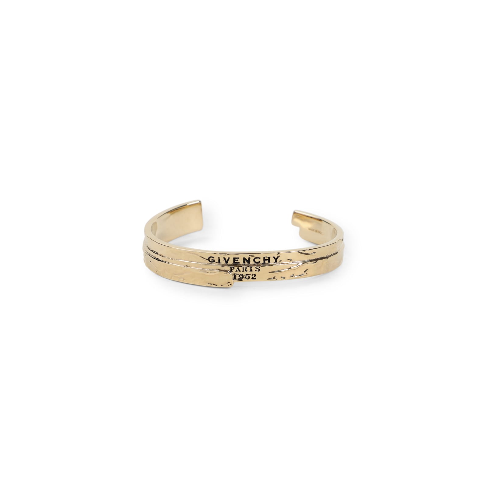 Givenchy Modern Open Cuff Bracelet Textured Finish In Gold