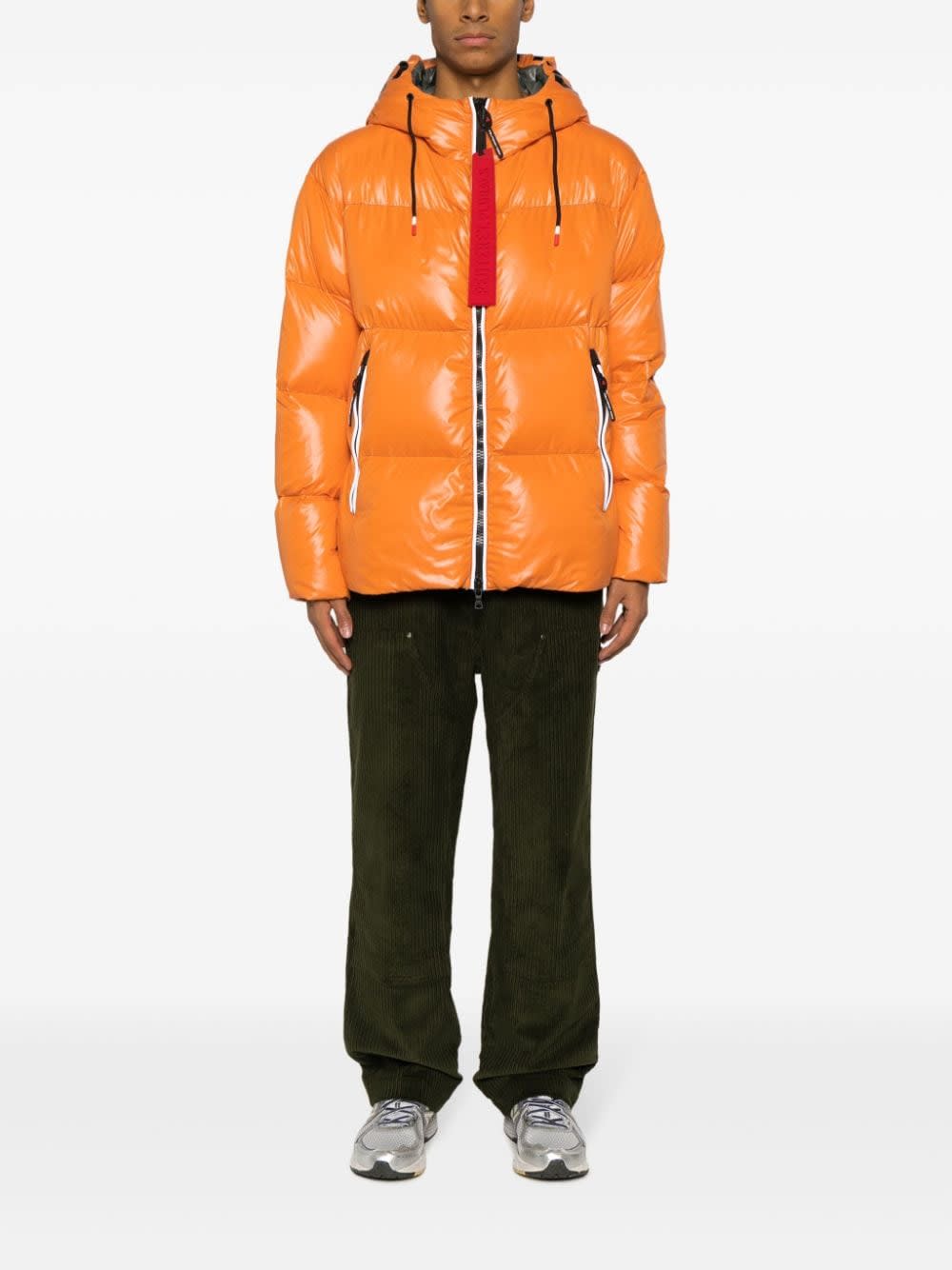 Peuterey Core Nylon Down Jacket In Orange
