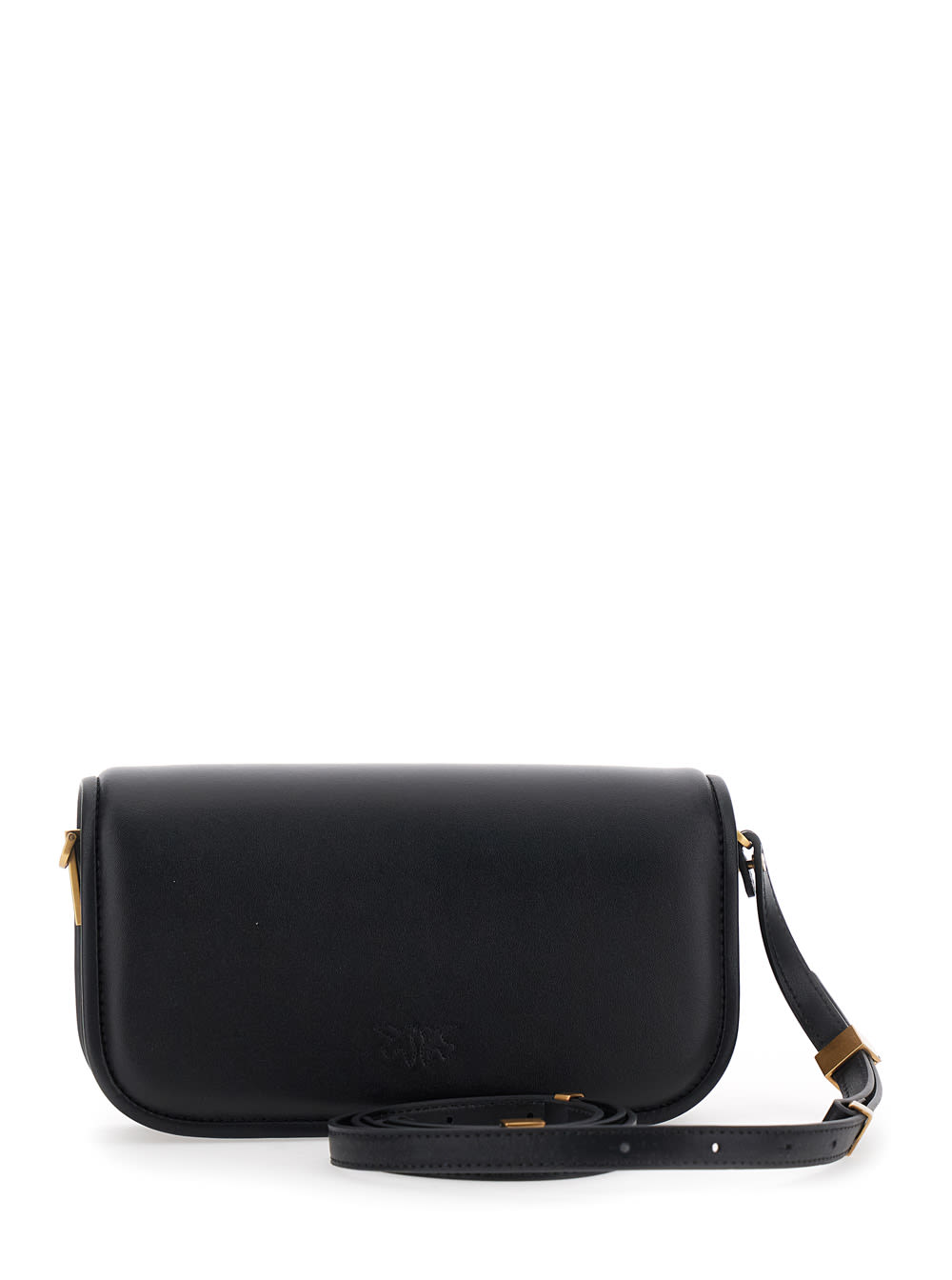 Pinko Small Love Bag Box Crossbody Bag In Nappa Leather In Black