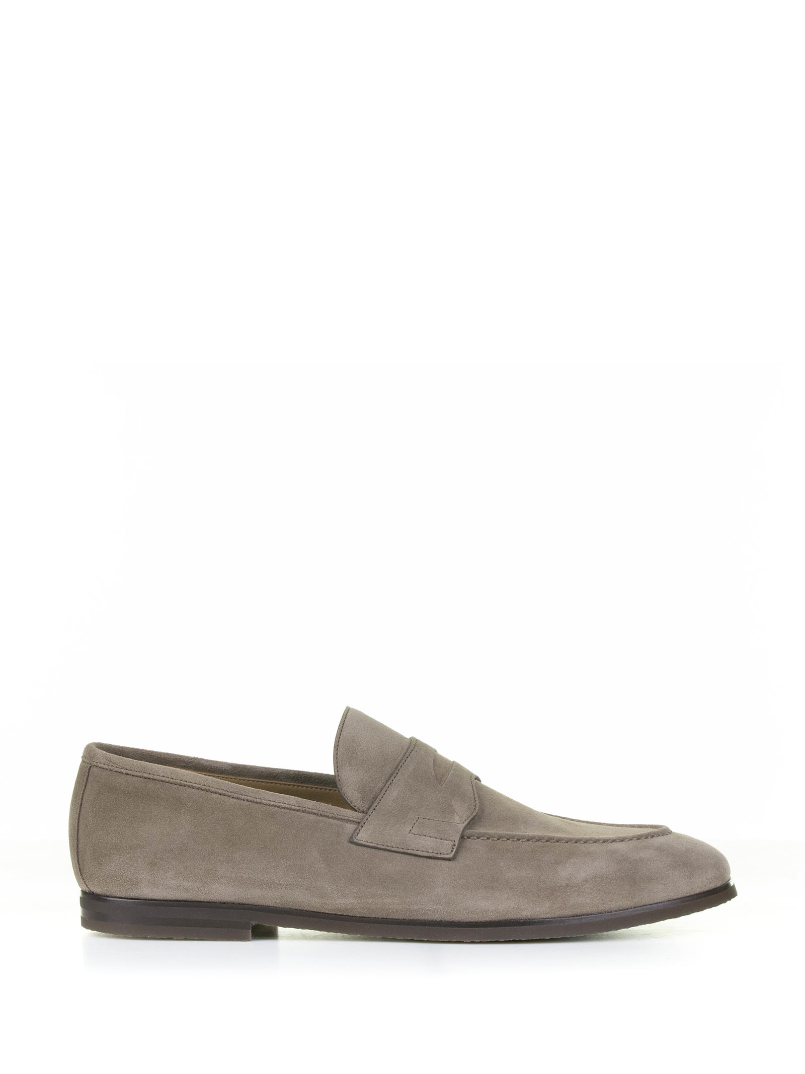 Barrett Taupe Suede Moccasin In T.moro