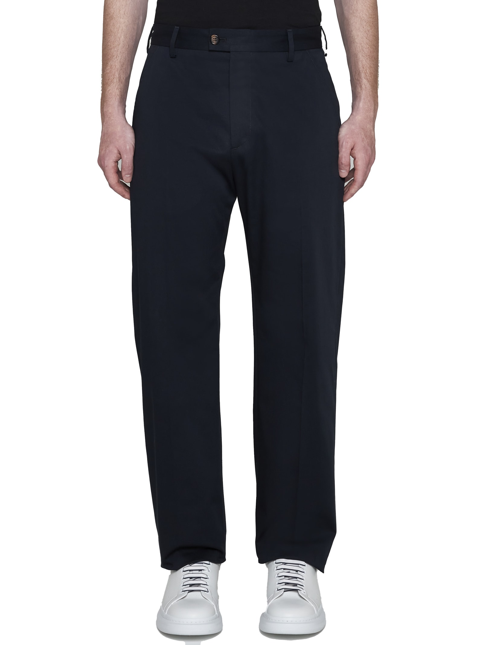 Shop Alexander Mcqueen Pants In Blue