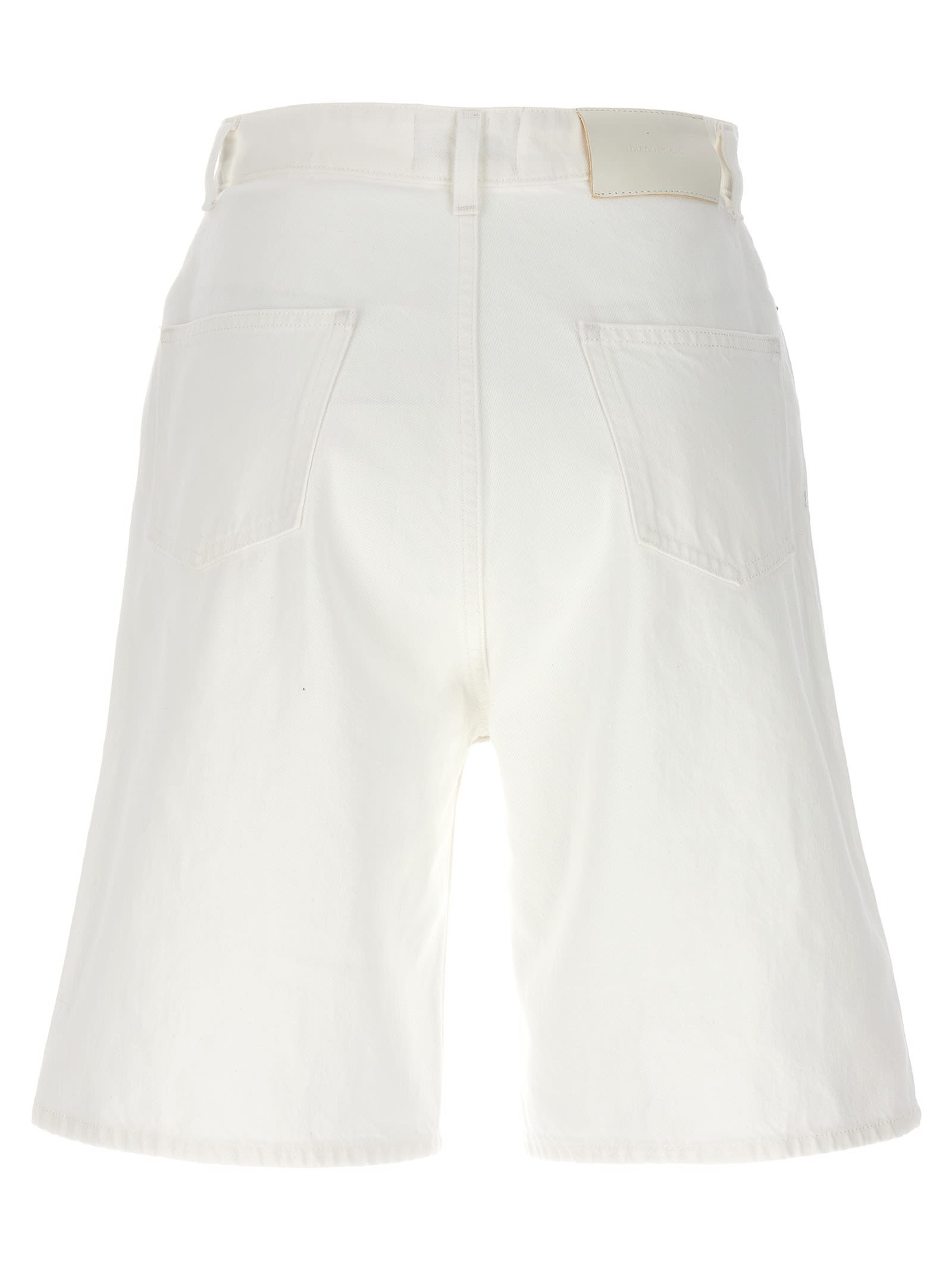 Shop Loulou Studio Isu Bermuda Shorts In White