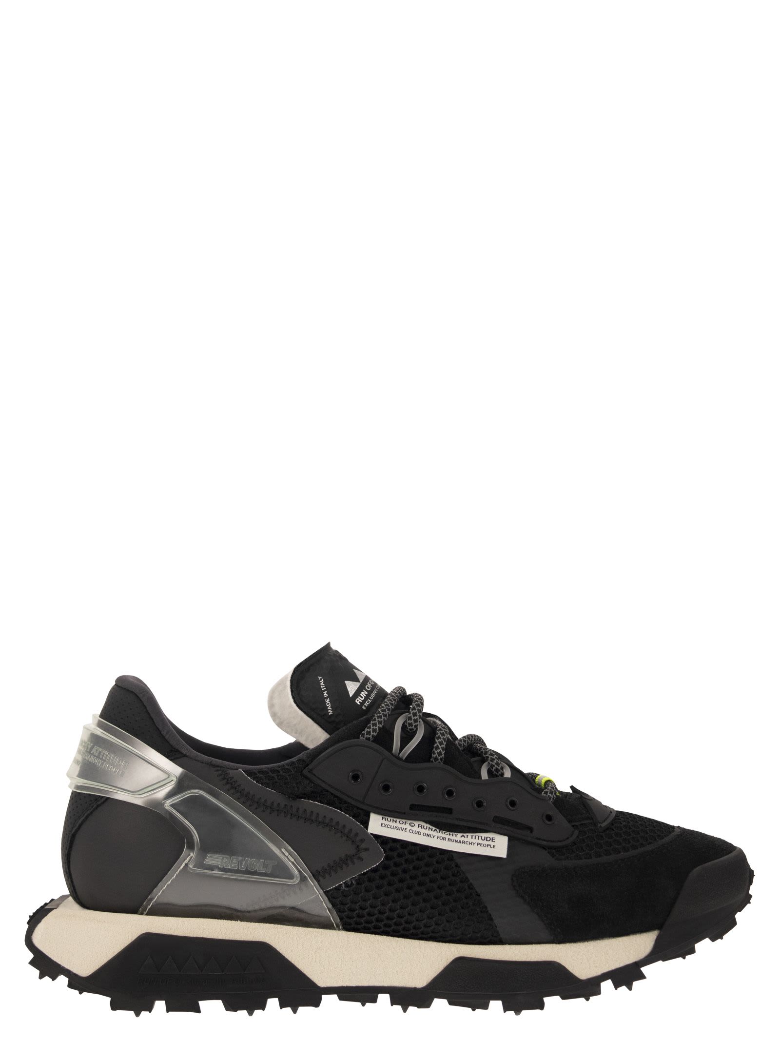 RUN OF REVOLT - LEATHER AND FABRIC TRAINERS