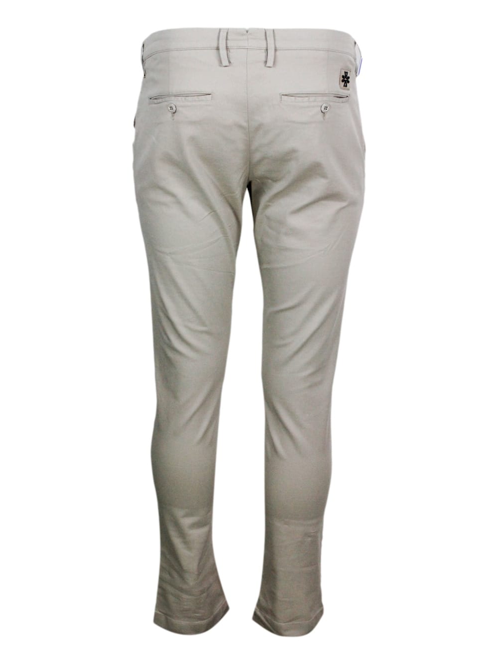 Shop Jacob Cohen Luxury Edition Bobby Chino Trousers In Soft Stretch Cotton With Slant Pockets With Zip And Button Cl In Beige