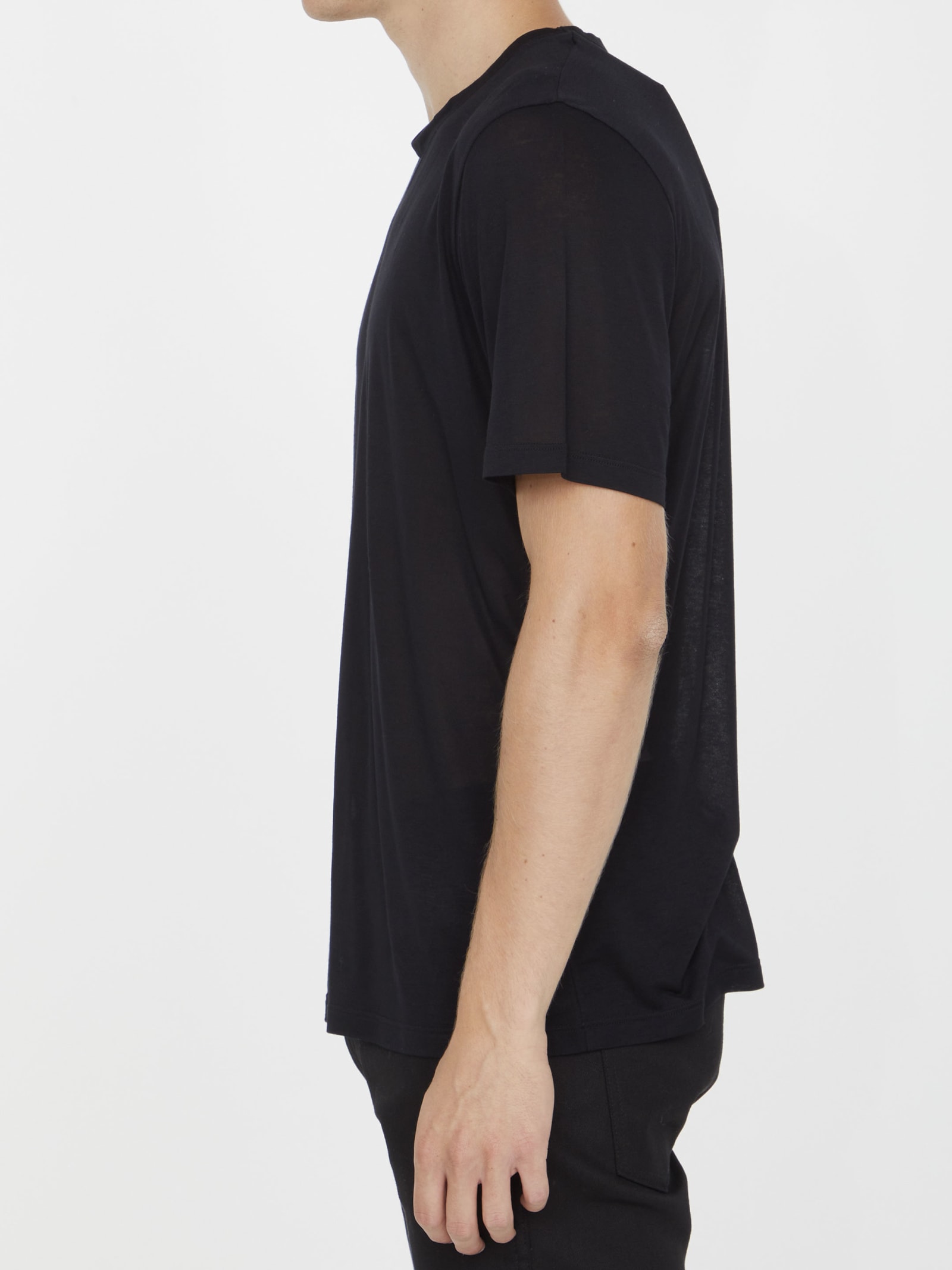 Shop Saint Laurent Black T-shirt With Logo