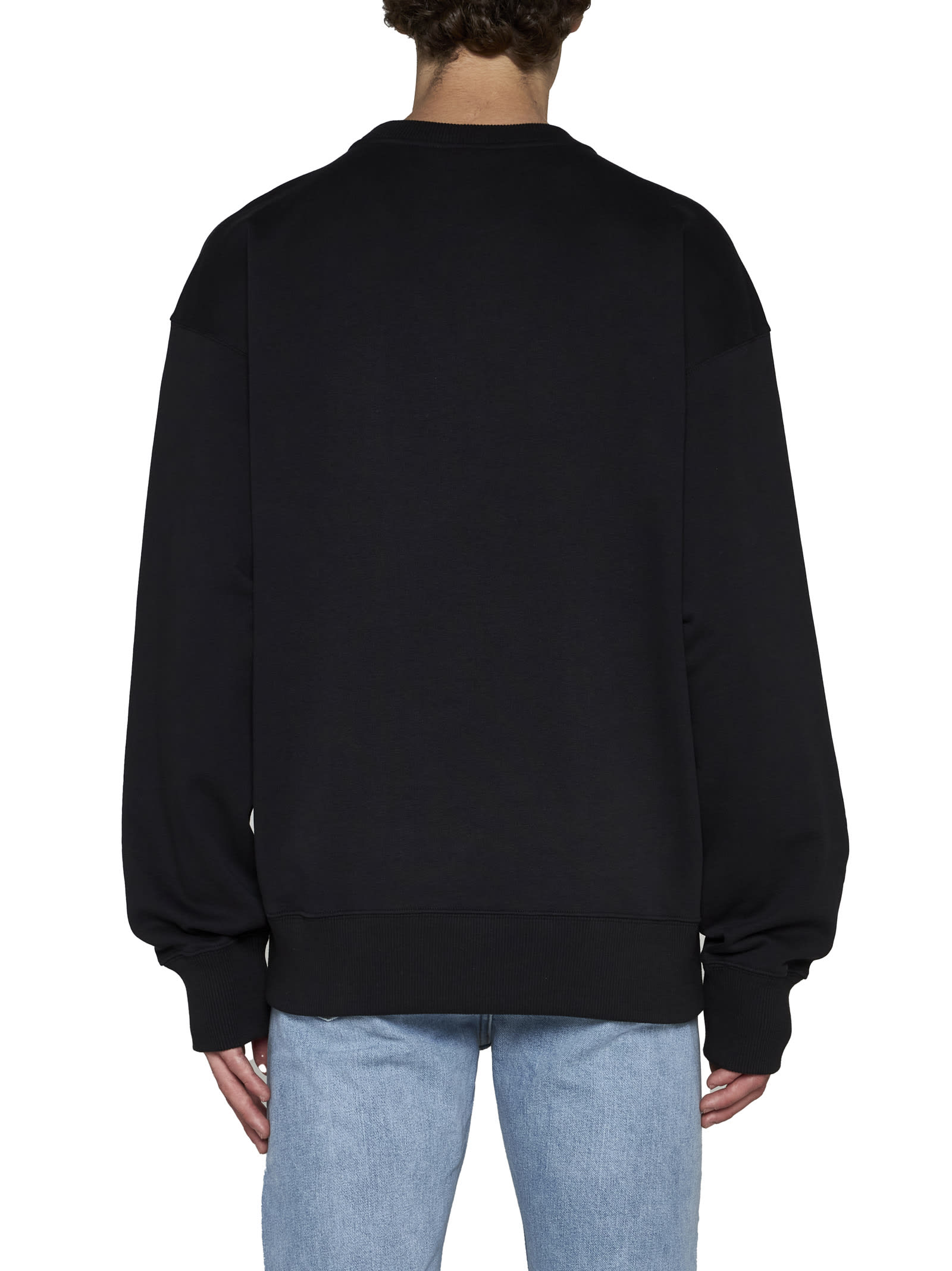 Kenzo Logo Cotton Oversized Sweatshirt In Black