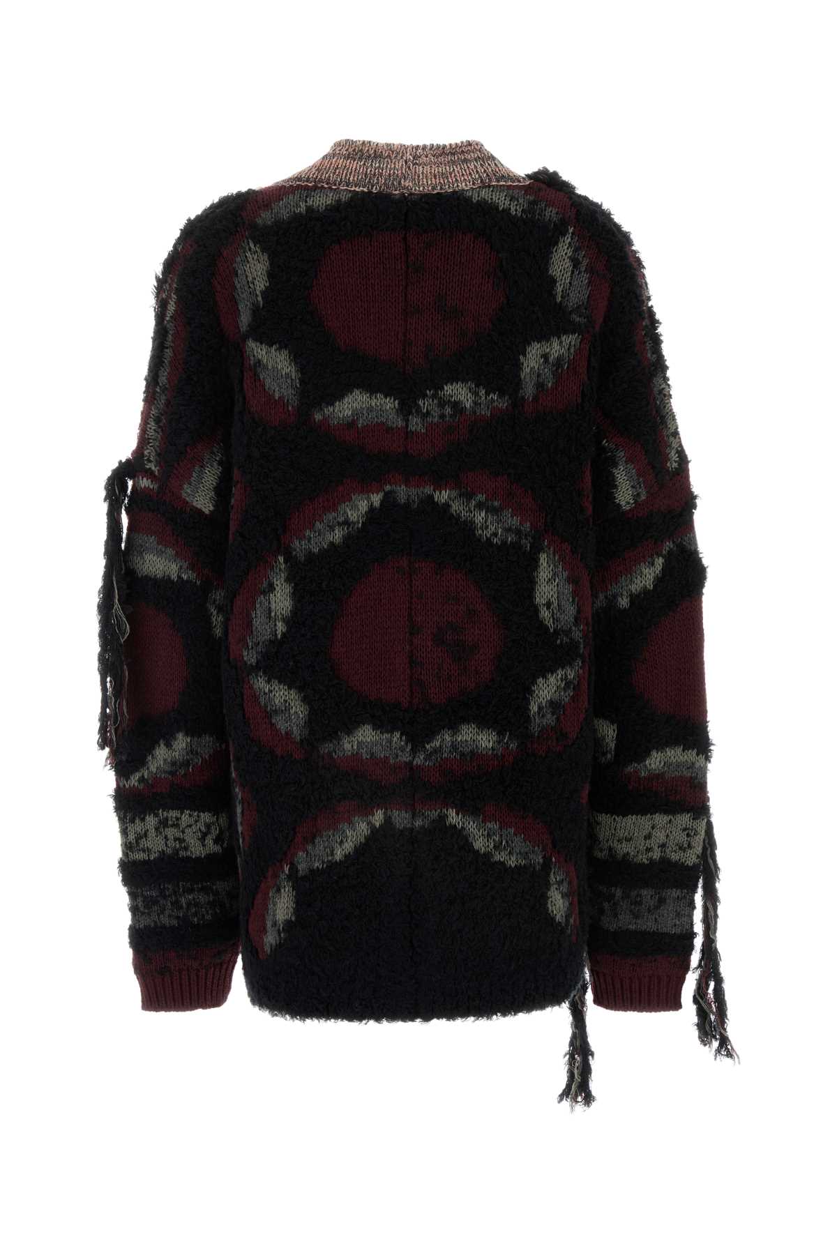 Shop Etro Embroidered Wool Blend Oversize Cardigan In S9001