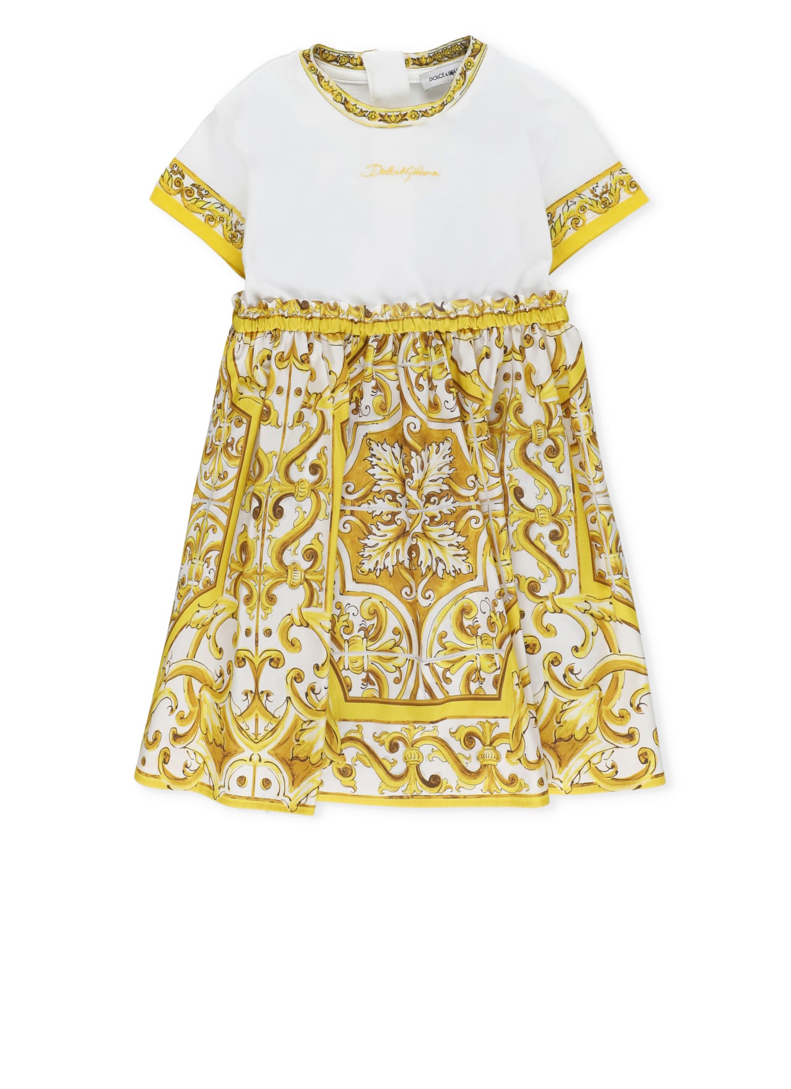Dolce & Gabbana Babies' Cotton Two Pieces Set In Yellow