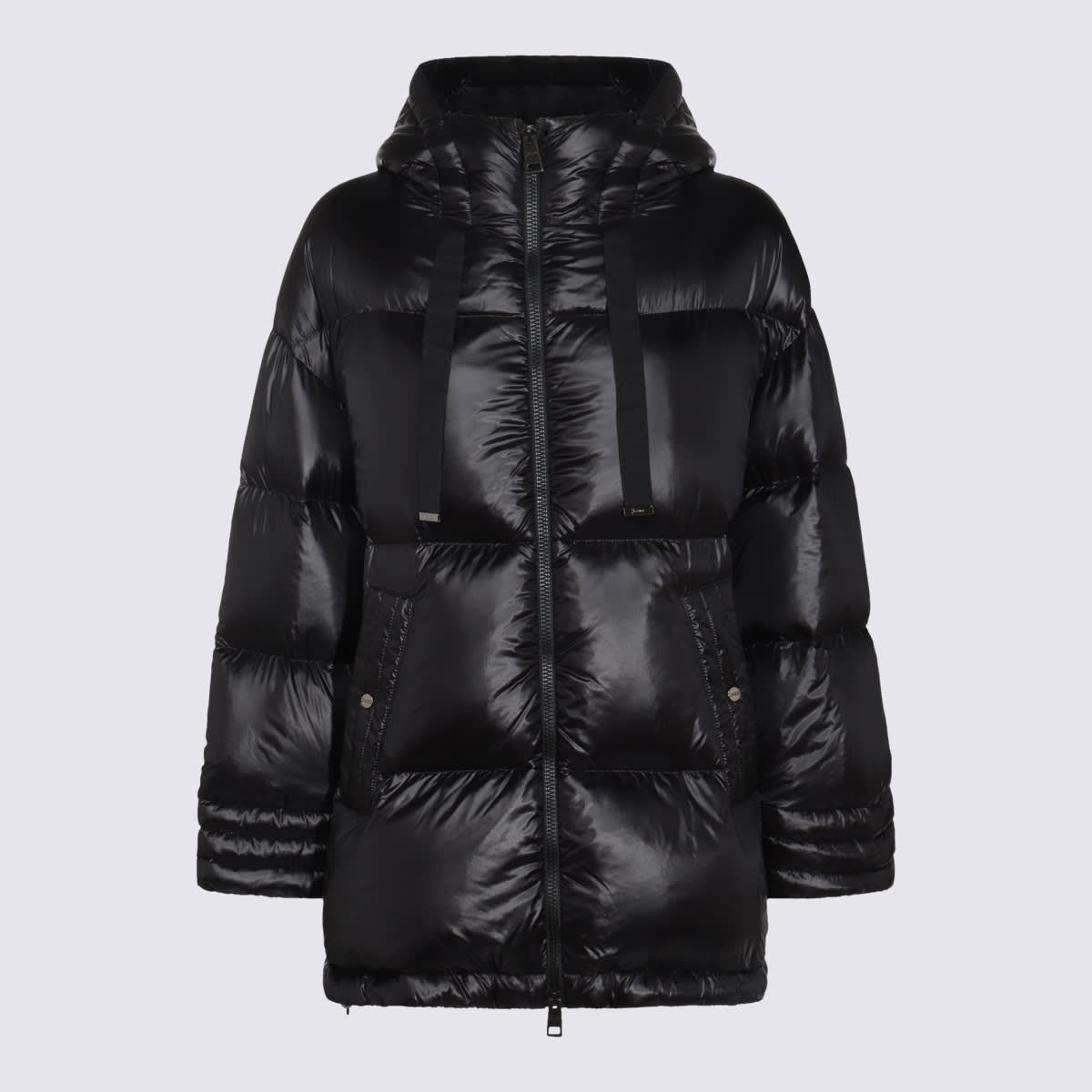 Shop Herno Black Down Jacket