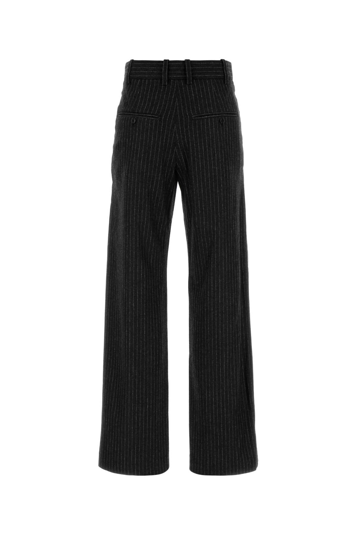Isabel Marant Embroidered Wool Blend Lisetta Pant In Gray